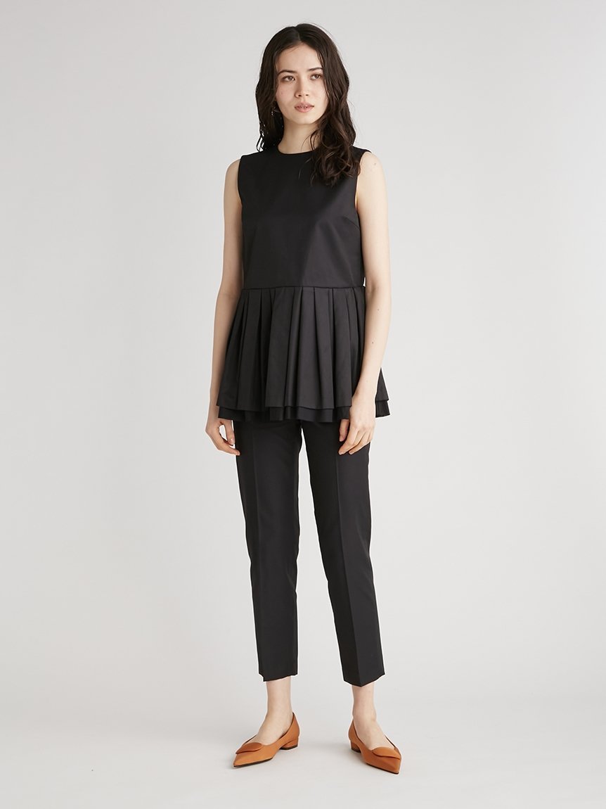 SALE／40%OFF】Mila Owen ペプラムブラウステーパードパンツ