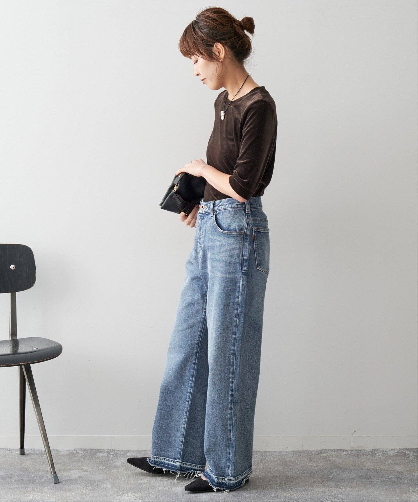 Spick & Span ≪追加3≫5 1/2 LOOSE-STRAIGHT DENIM スピックアンド 
