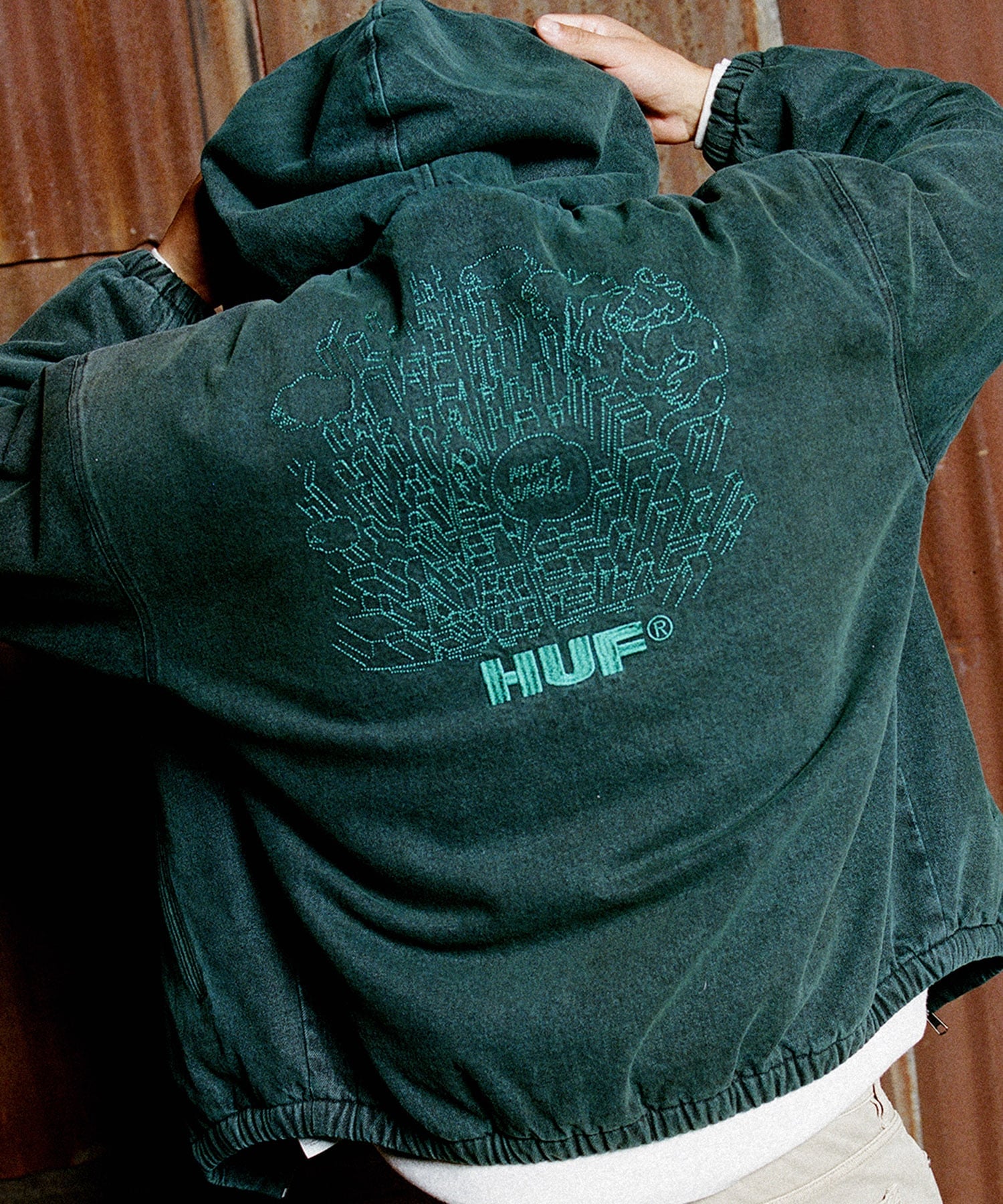 楽天市場】HUF HUF LANDSCAPING HOODED JACKET HUF ハフ ハフ
