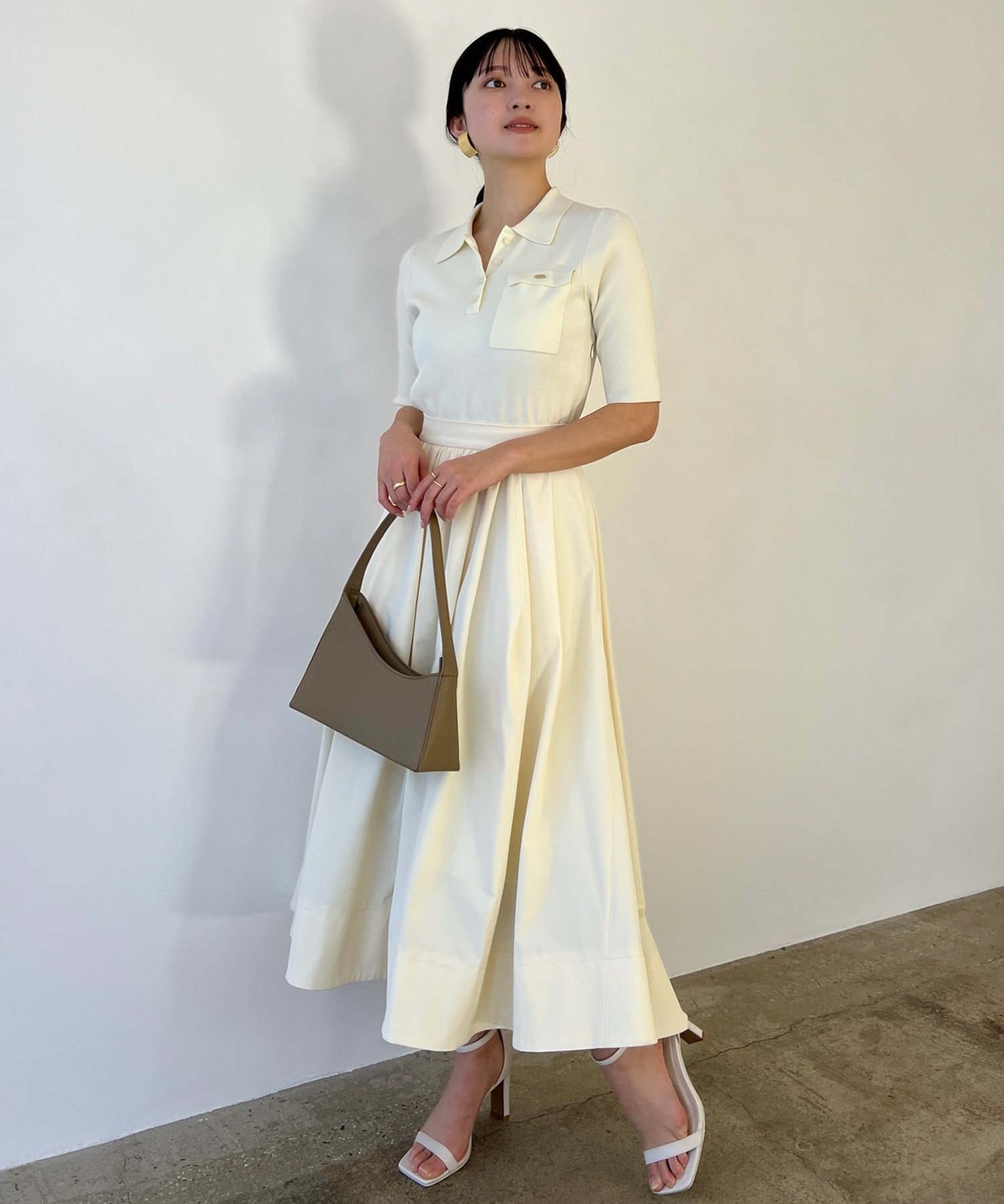 SALE／30%OFF】anuans ポロニットドッキングワンピース アニュアンス