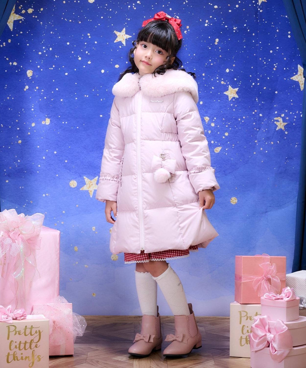 楽天市場】mezzo piano メゾピアノ 裾フリルショートダウン入り