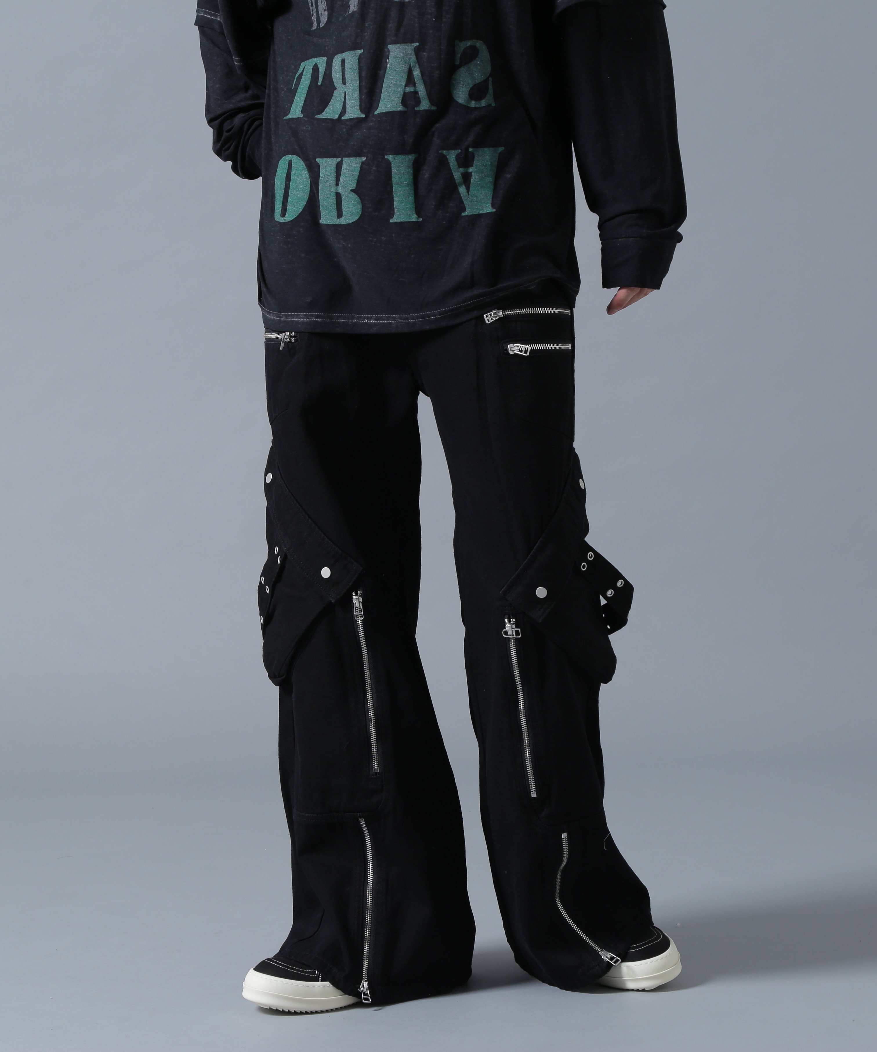 【Aakasha レイヤードフラップポケット ジョガーパンツ】送料込 楽天市場】LHP Dankeschon/ダンケシェーン/TC BLACK FLAP PANTS
