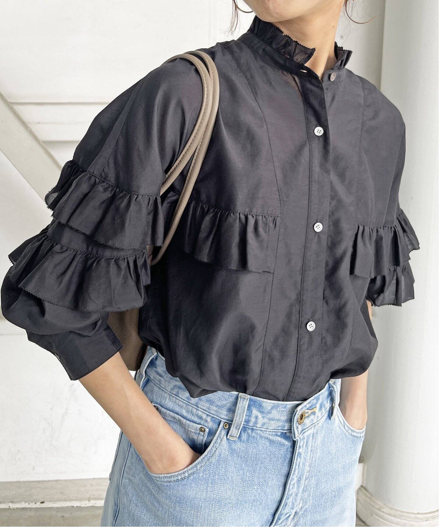 SALE／30%OFF】Spick & Span ≪追加≫コットンシルクティアードフリル 