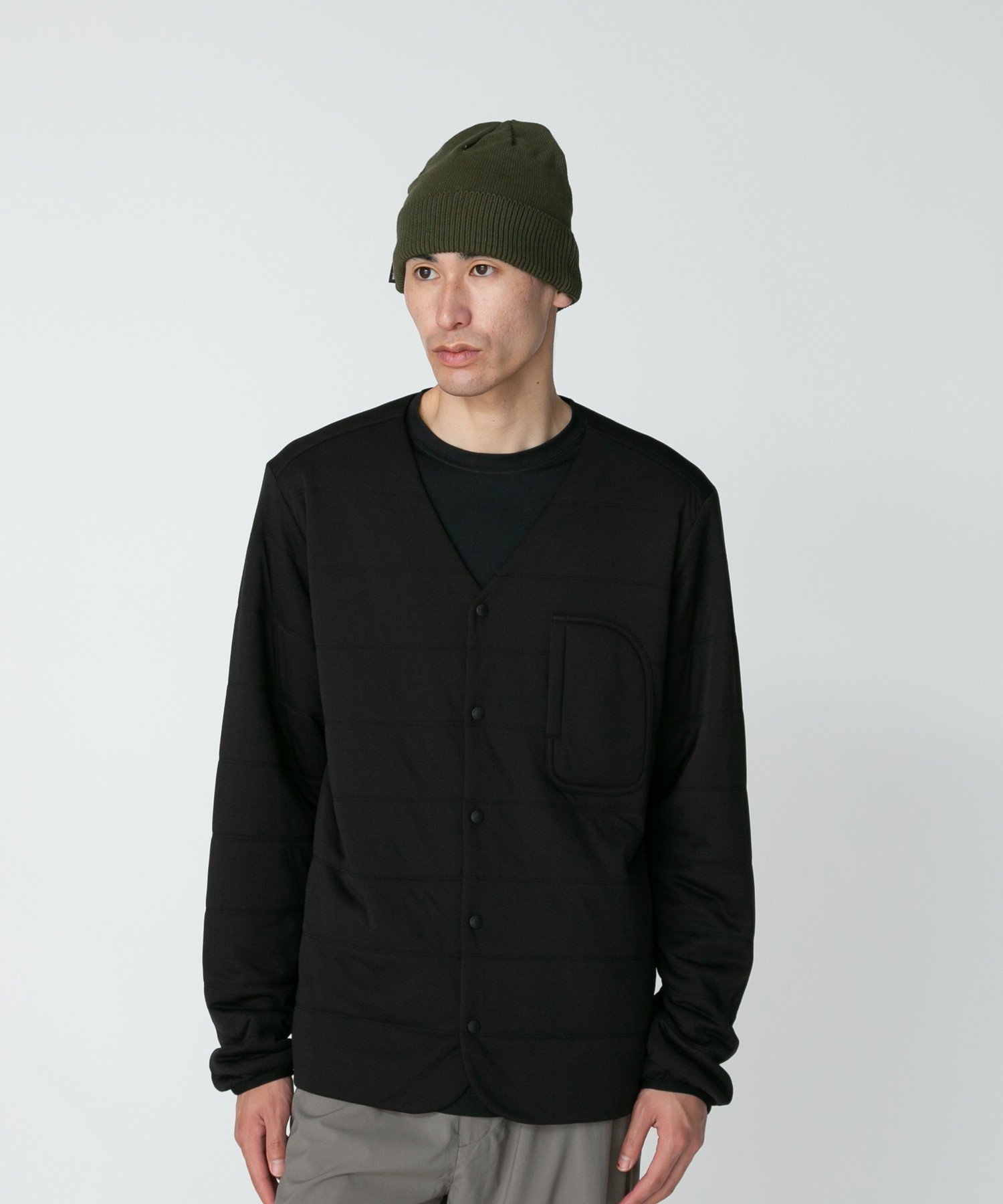  peak Octa Cardigan ブラック ノーカラージャケット snow peak Octa Cardigan ブラック ノーカラージャケット