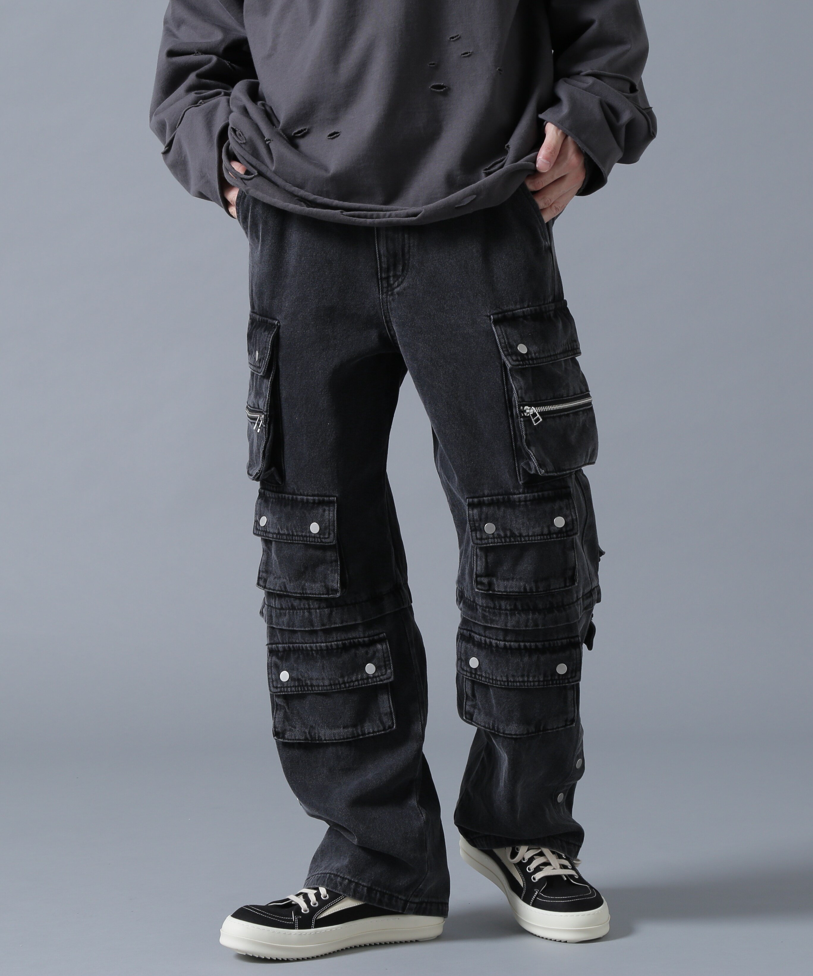 パンツ DankeSchon ZIP POCKET FLARE CARGO PANTS DankeSchon/ダンケシェーン/11onZ ZIP POCKET FLARE CARGO PANTS