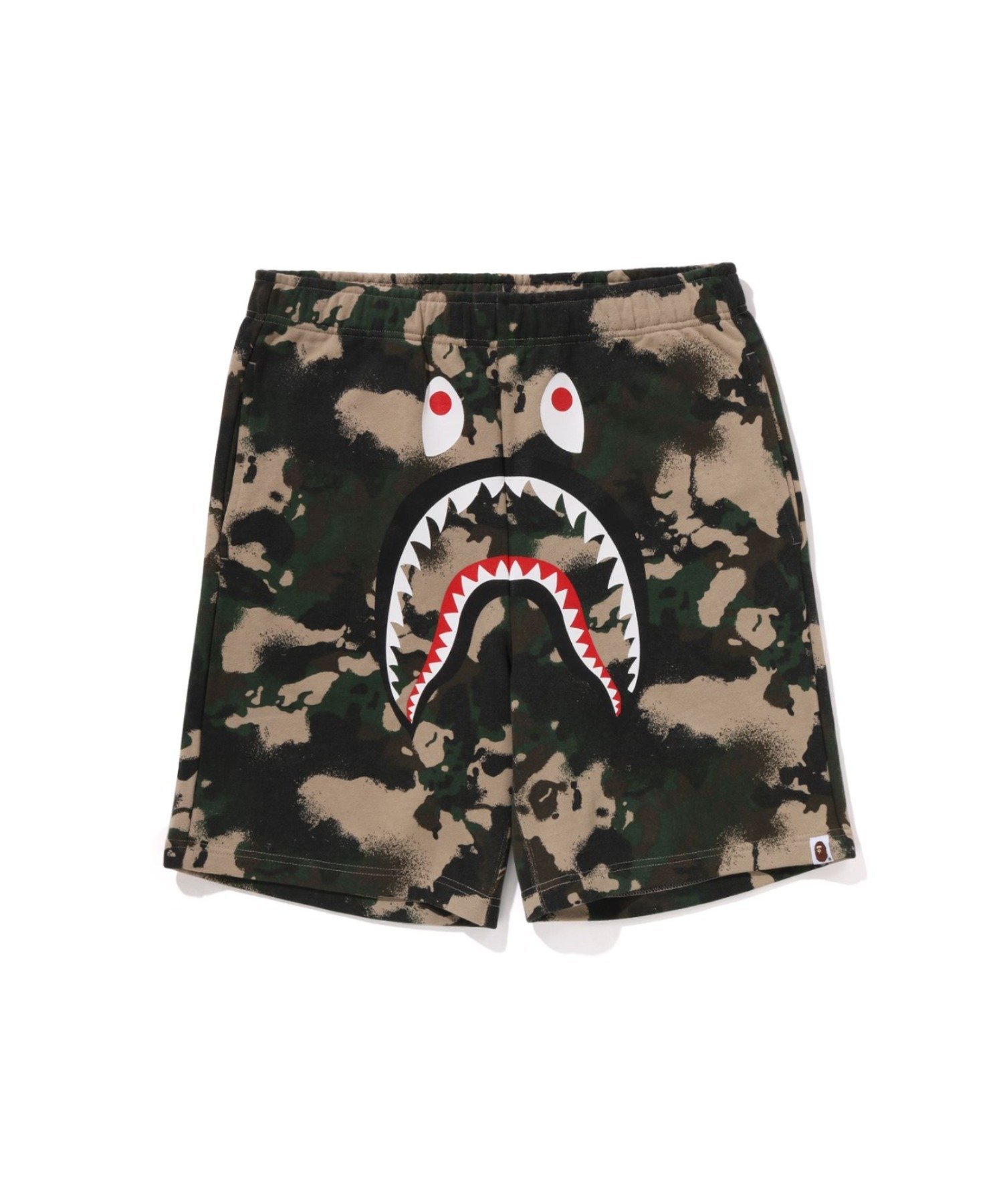 A BATHING APE ABCカモシャークスウェットショーツ A BATHING APE☆クレイジー カモ シャーク スウェット ショーツ