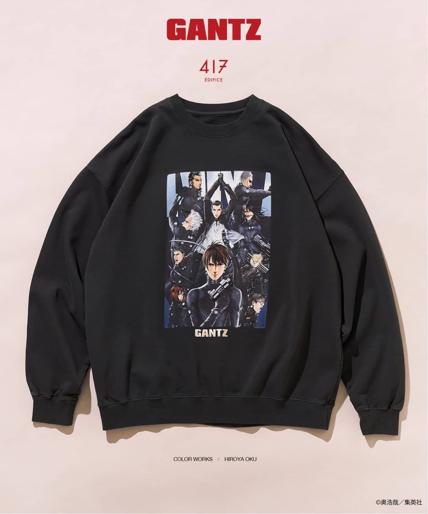 417 EDIFICE 《予約》GANTZ / ガンツ 417別注 COLORWORKS スウェット フォーワンセブン エディフィス トップス スウェット・トレーナー ブラック【送料無料】画像