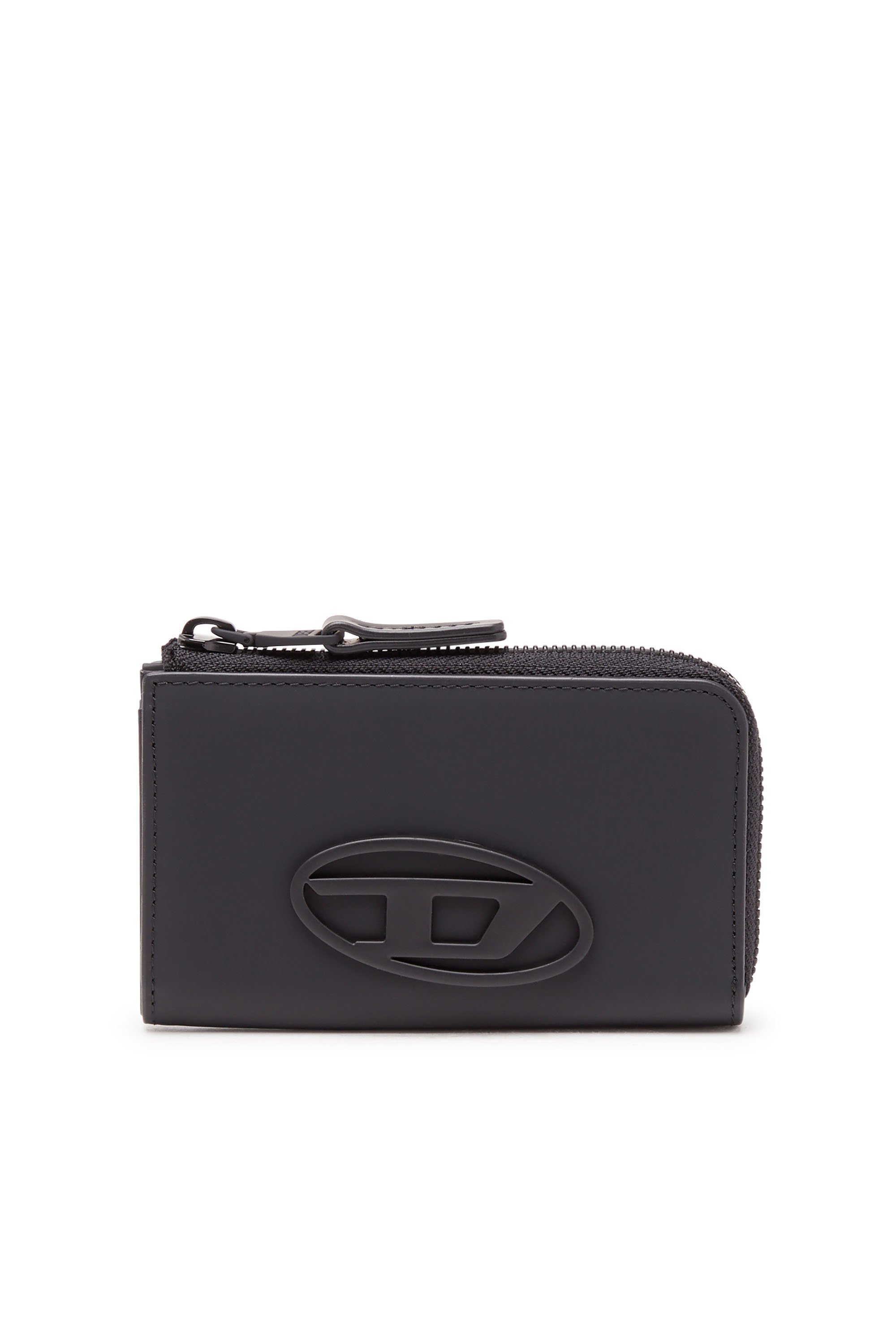 ディーゼル　キーケース　コインケース　カードケース　ブラック　ロゴ　型押　レザー ディーゼル DIESEL Dプラーク ロゴ コインケース カードケース