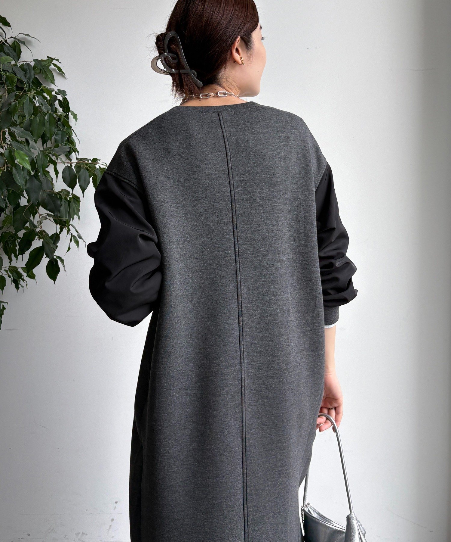 SALE／50%OFF】DouDou 【完売カラー再追加!】袖異素材切替ダンボール 