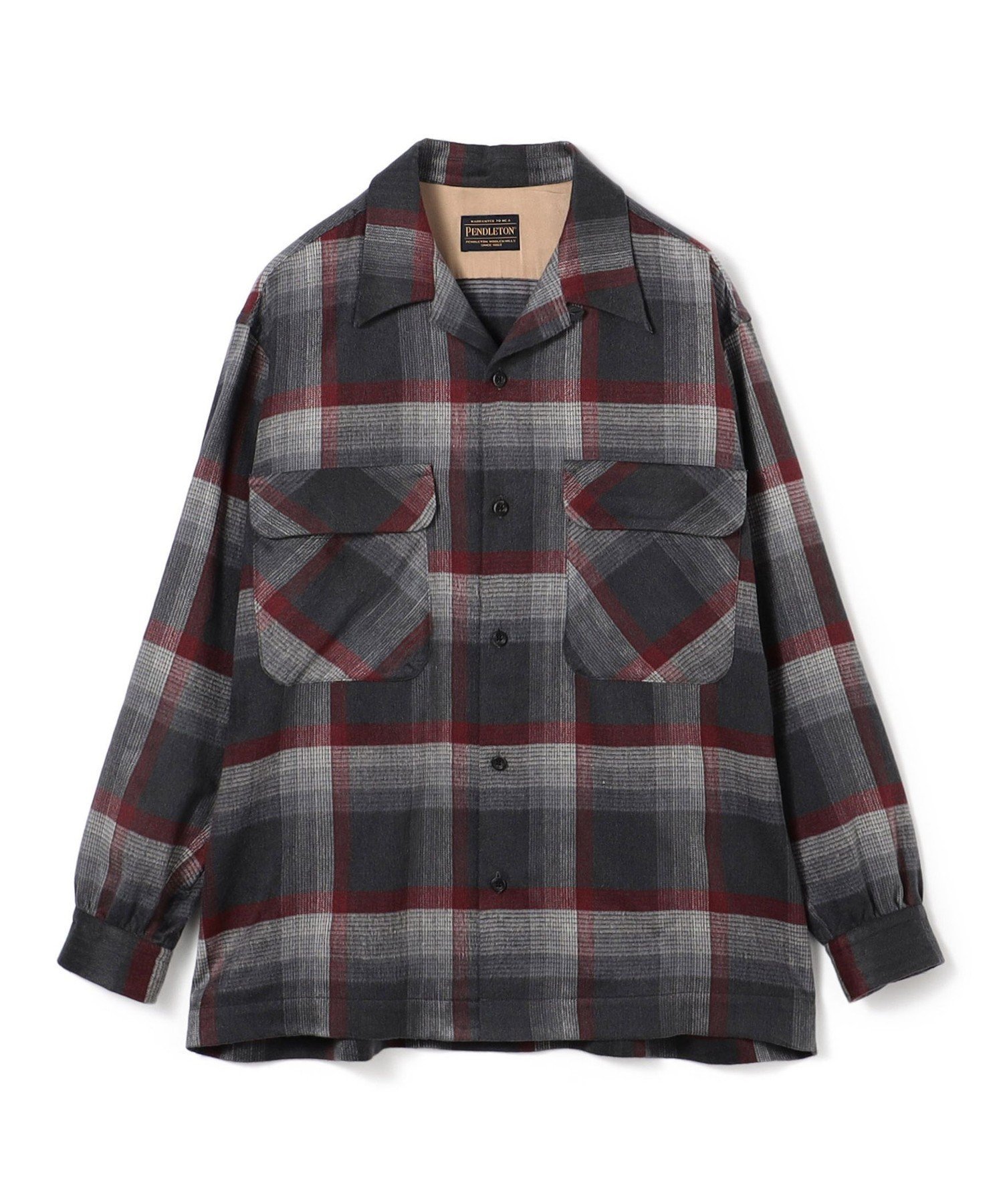 PENDLETON ペンドルトン 50s BORD SHIRT オンブレ シャツ ブランド古着】50s オンブレチェック柄 オープンカラーシャツ（シャツ