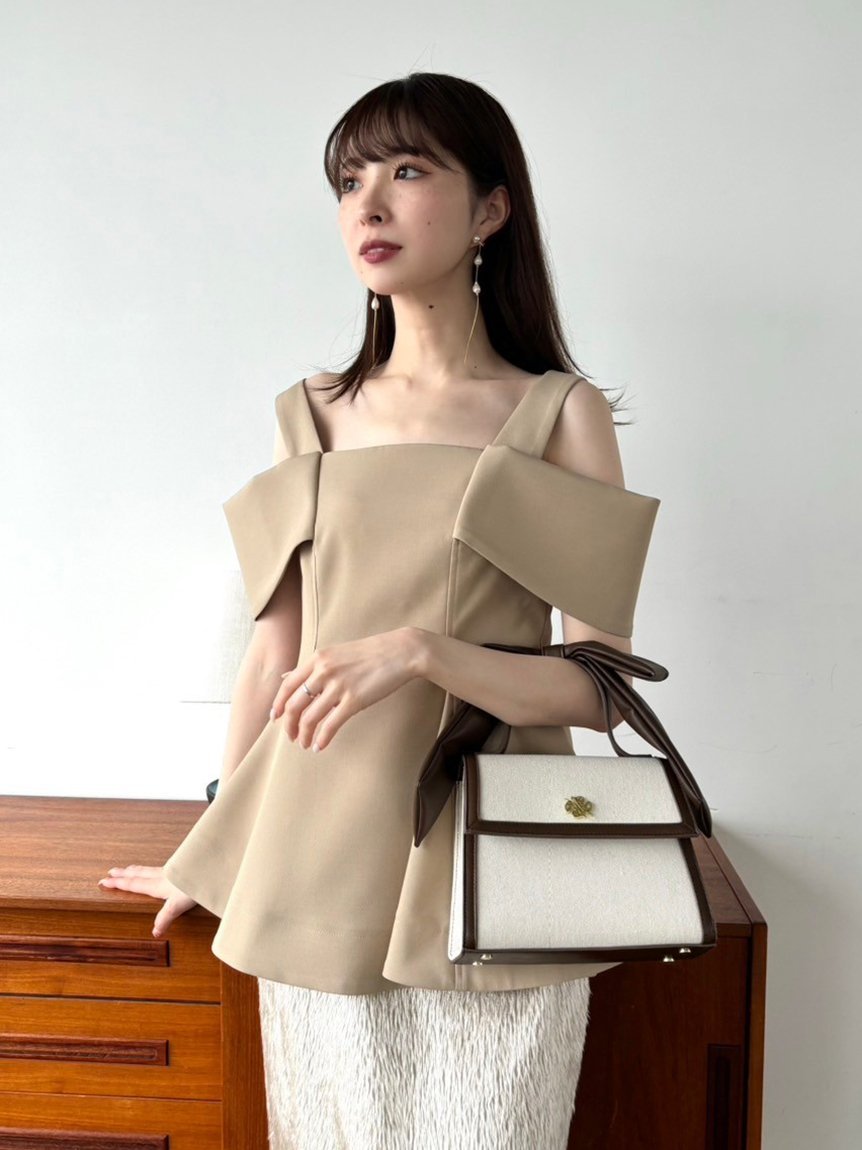 SALE／50%OFF】FRAY I.D オフショルペプラムチュニック フレイ 