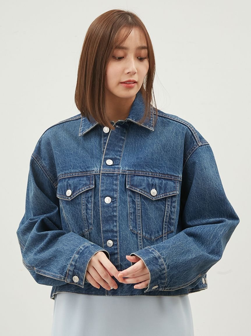 Mila Owen 新品タグ付き ワイドスリーブクロップドデニムジャケット SALE／50%OFF】Mila Owen ワイドスリーブクロップドデニム