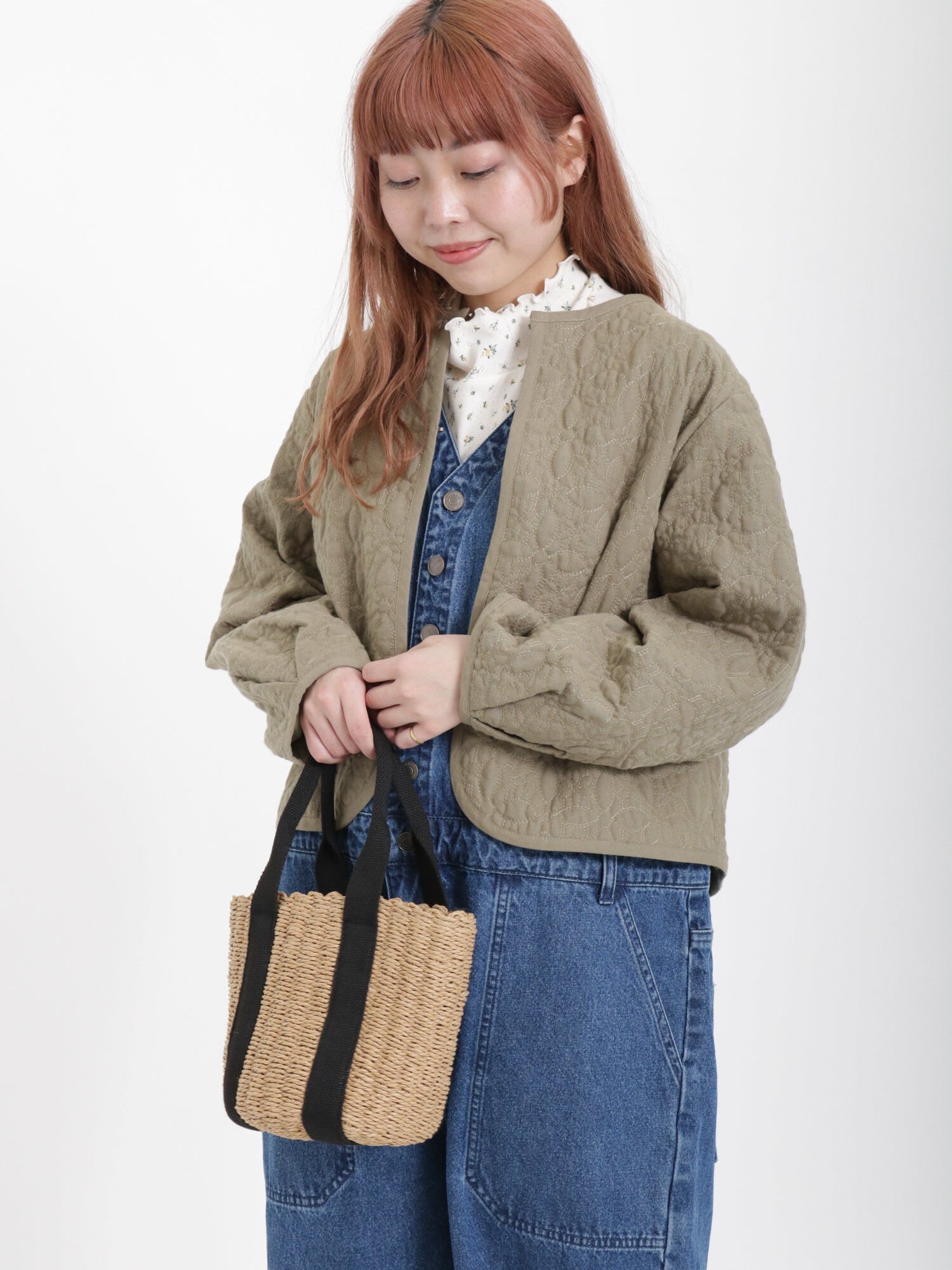 SALE／32%OFF】Samansa Mos2 花柄ステッチキルトジャケット サマンサ 