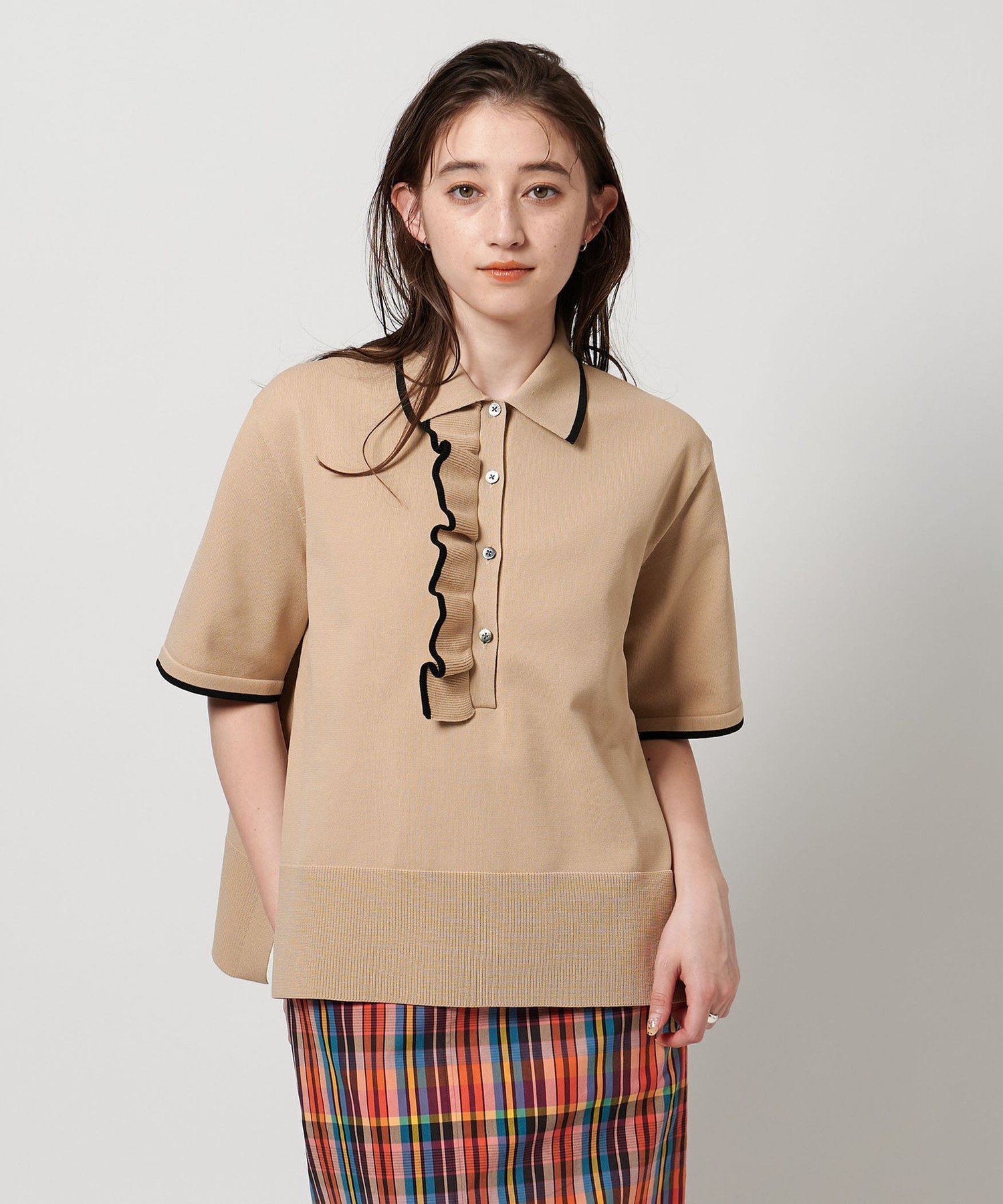 UNITED ARROWS ミニマルフリル ニット 5SL ユナイテッドアローズ