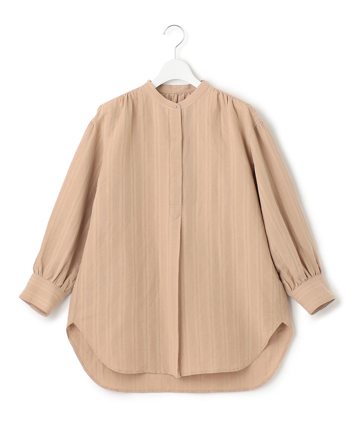 SALE／50%OFF】23区 【洗える】カラミストライプ ヘンリーネック