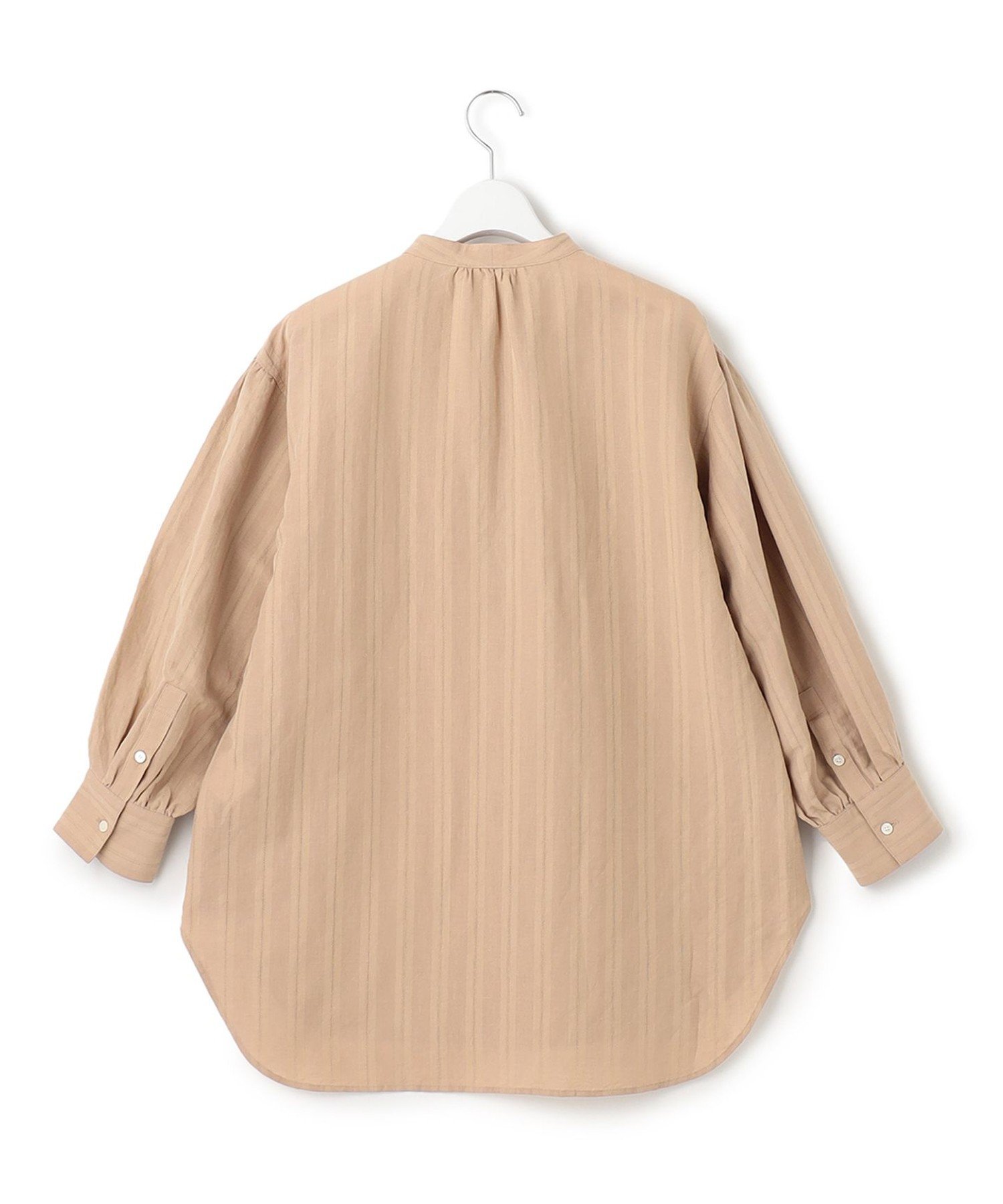 SALE／50%OFF】23区 【洗える】カラミストライプ ヘンリーネック