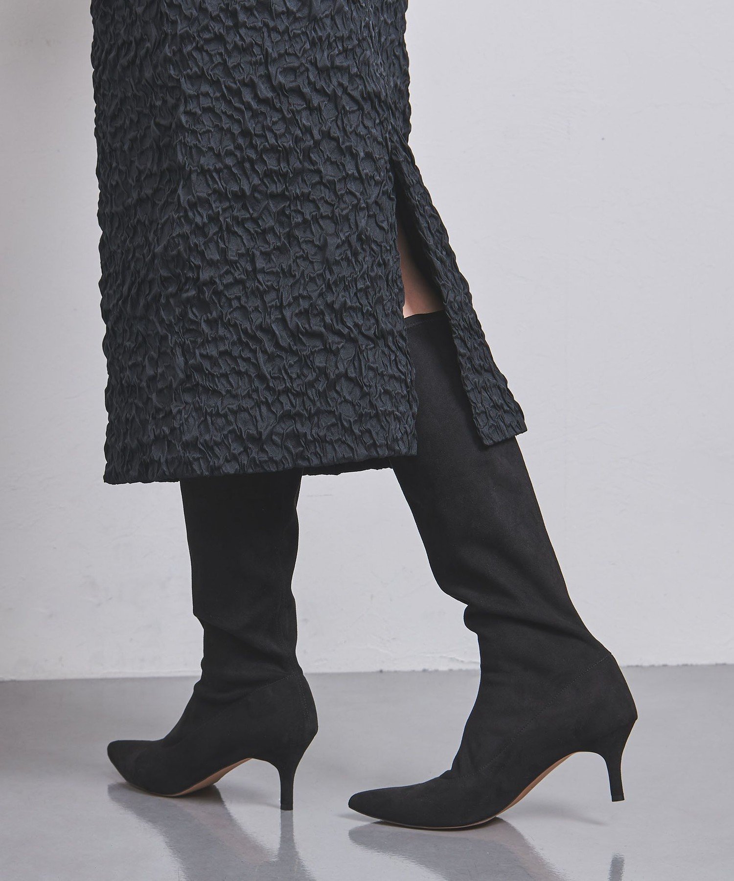 楽天市場】【SALE／85%OFF】ポインテッド ストレッチロングブーツ