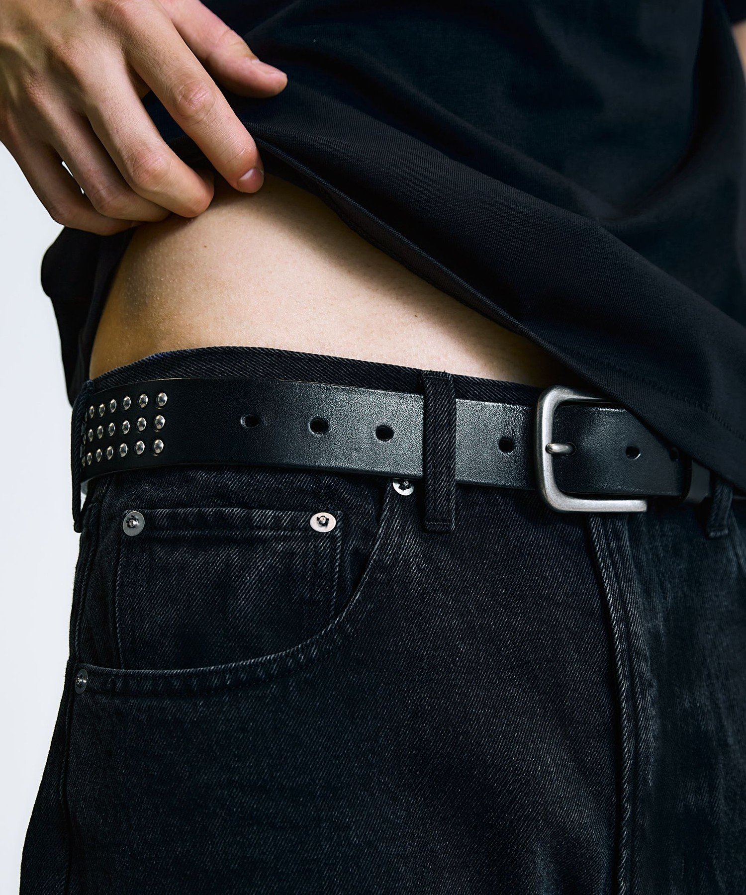 SEA ハート型バックル スエードベルト SEA BIG HEART SUEDE BELT(SILVER)