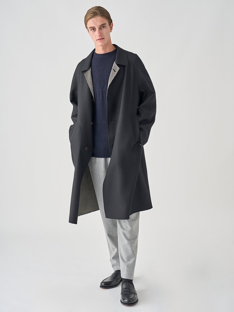 JOHN SMEDLEY ノーカラーコート グレー JOHN SMEDLEY ノーカラーコート グレー JOHN SMEDLEY｜ジョン