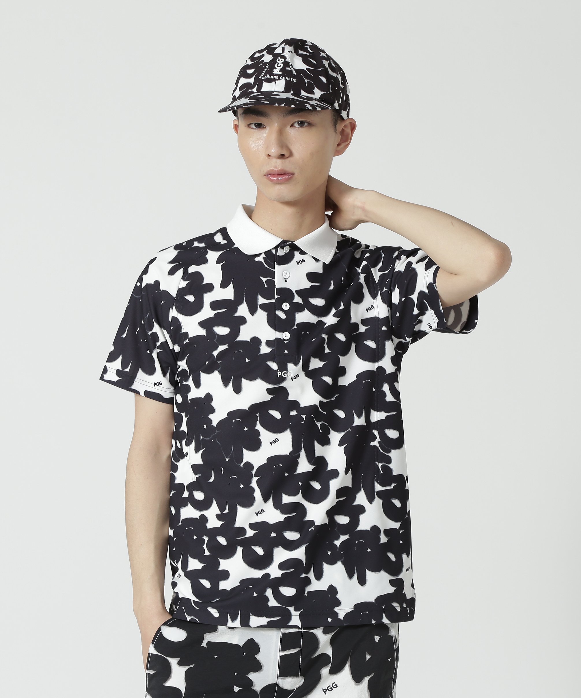 パーリーゲイツ アロフト 8口鹿の子 ポロシャツ（WHT／5） パーリーゲイツ アロフト 8口鹿の子 ポロシャツ（WHT／5