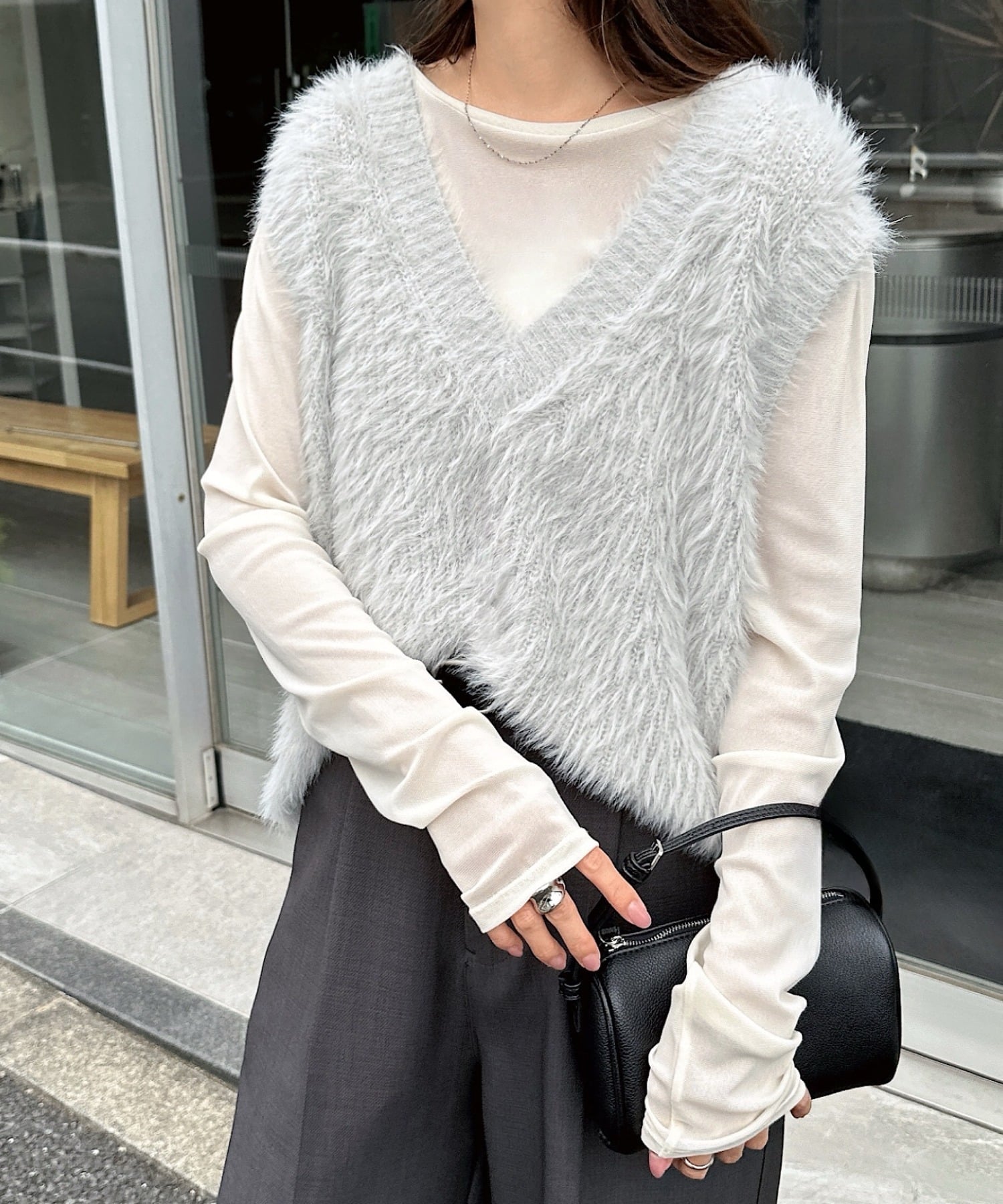 楽天市場】【SALE／20%OFF】フェザーチュールヤーンニットベスト