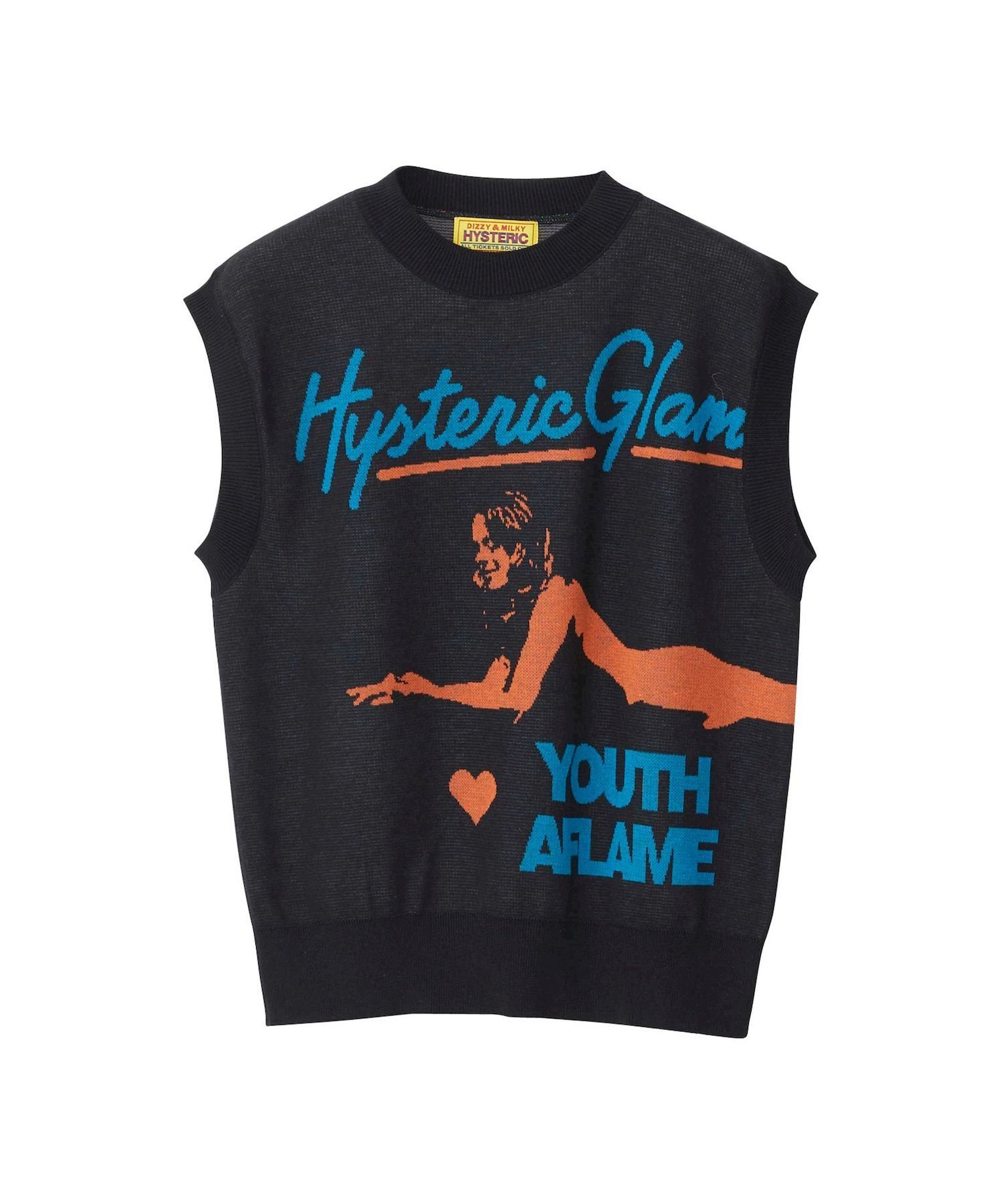 HYSTERIC GLAMOUR HYSTERIC GLAMOUR/(W)YOUTH AFLAMEジャカードベスト