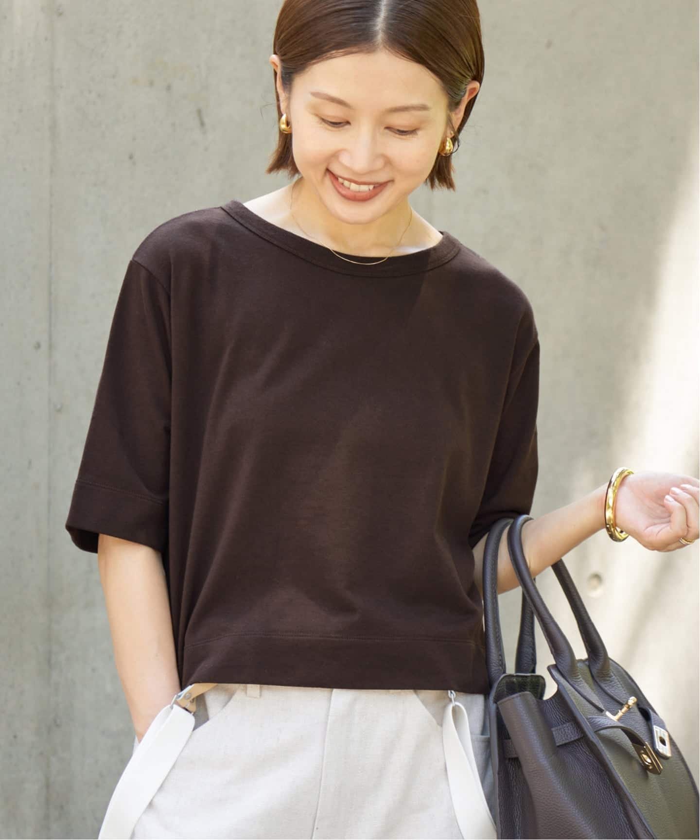 【IENA】FILMY COTTON カーディガン(パープル) イエナ IENA 《追加2》FILMY COTTONカーディガン （パープル B