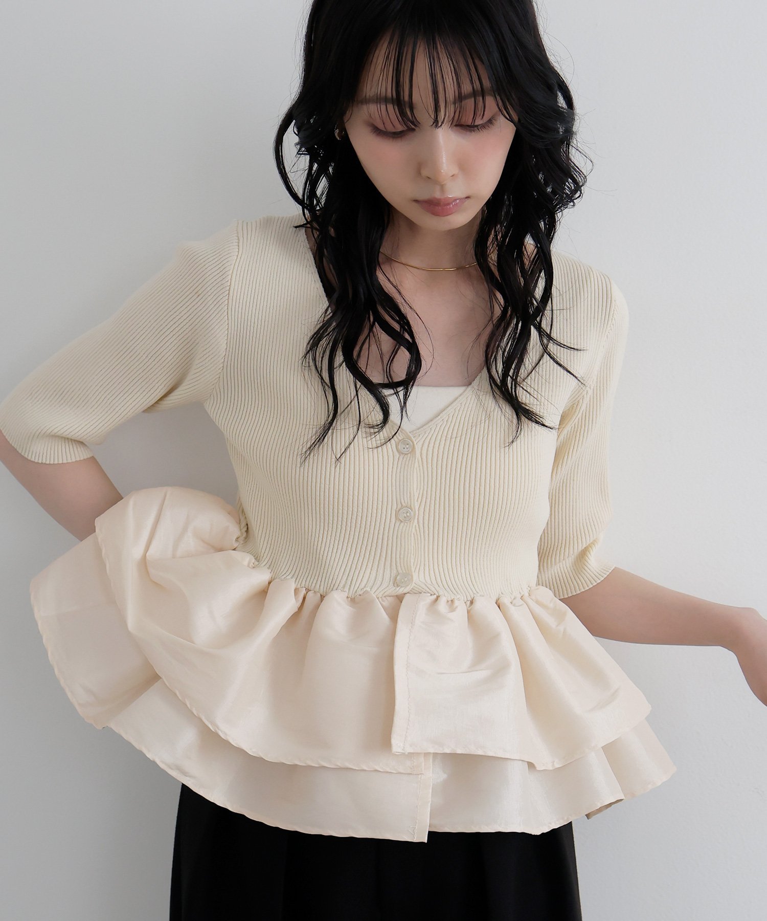 P フリル ニットベスト UNITED ARROWS ユナイテッドアローズ トップス
