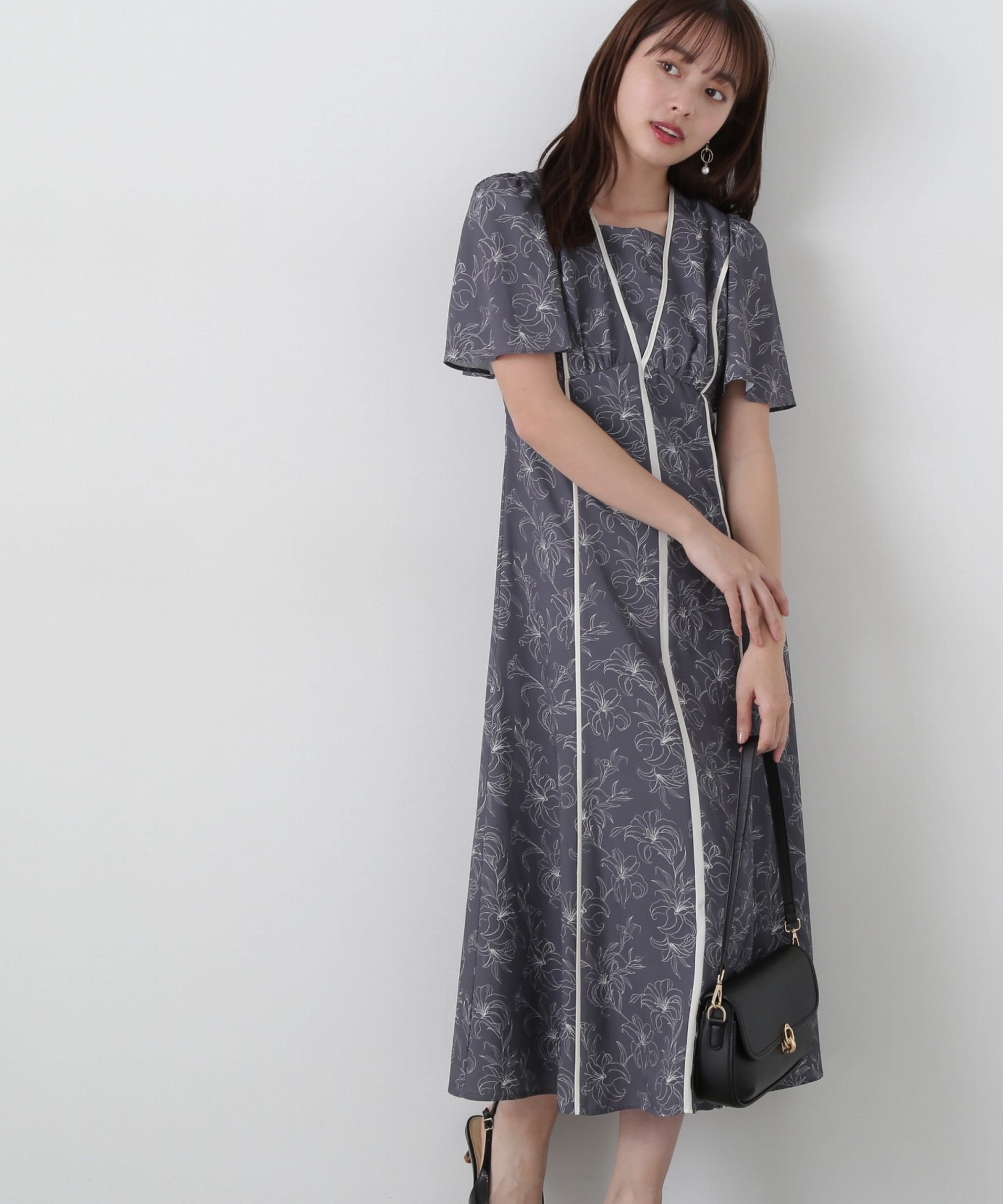 楽天市場】【SALE／50%OFF】配色ライン花柄ワンピース PROPORTION BODY