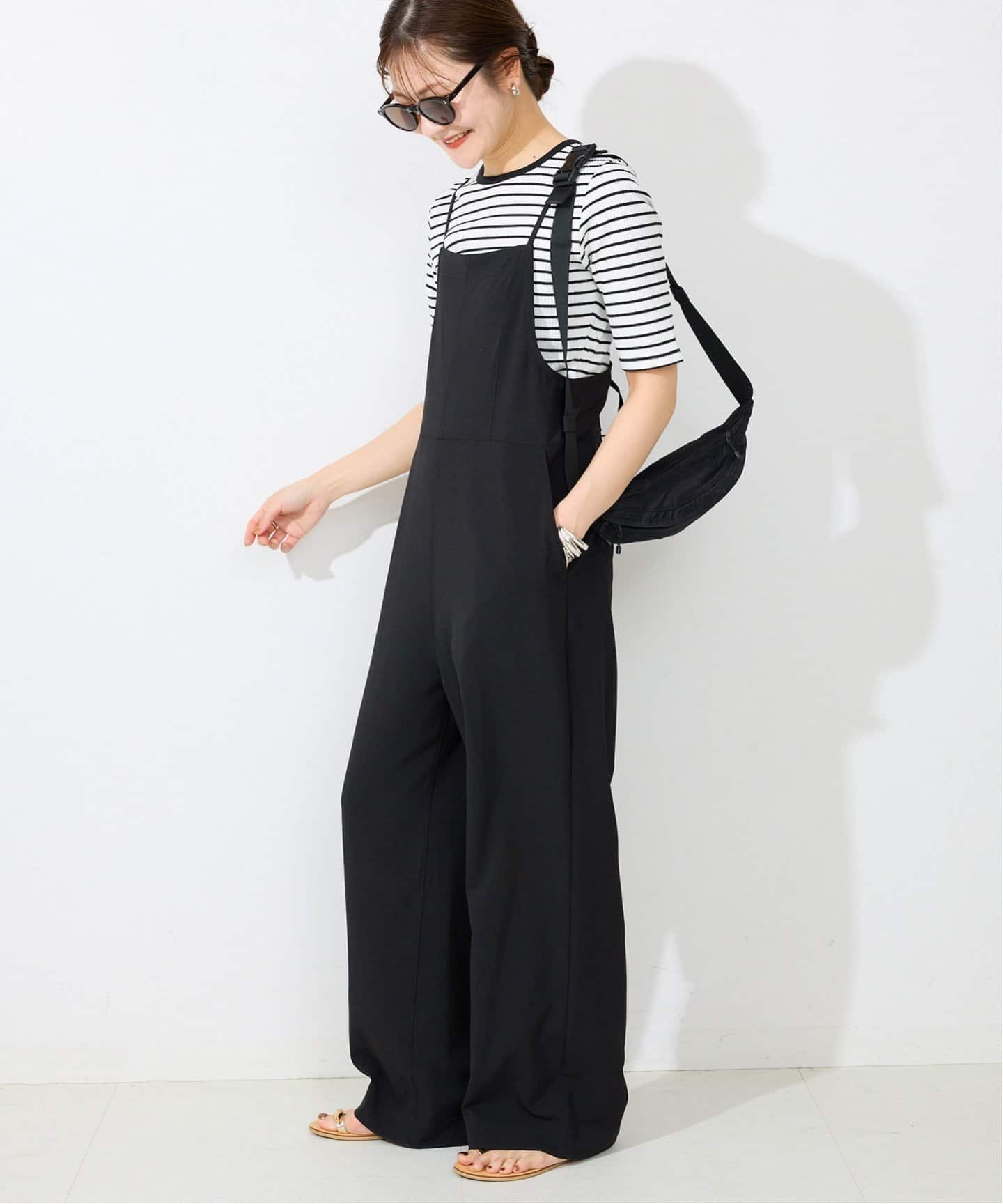 美品♡ ENFOLD ロングワンピース 半袖 マキシ丈 ブラック 38 ENFOLD - enfold WAVE DRAPE DRESSの通販 by Carolineのショップ