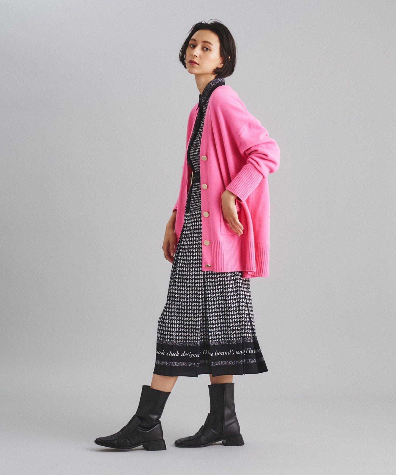 SALE／60%OFF】GRACE CONTINENTAL ハウンドトゥースプリントワンピース