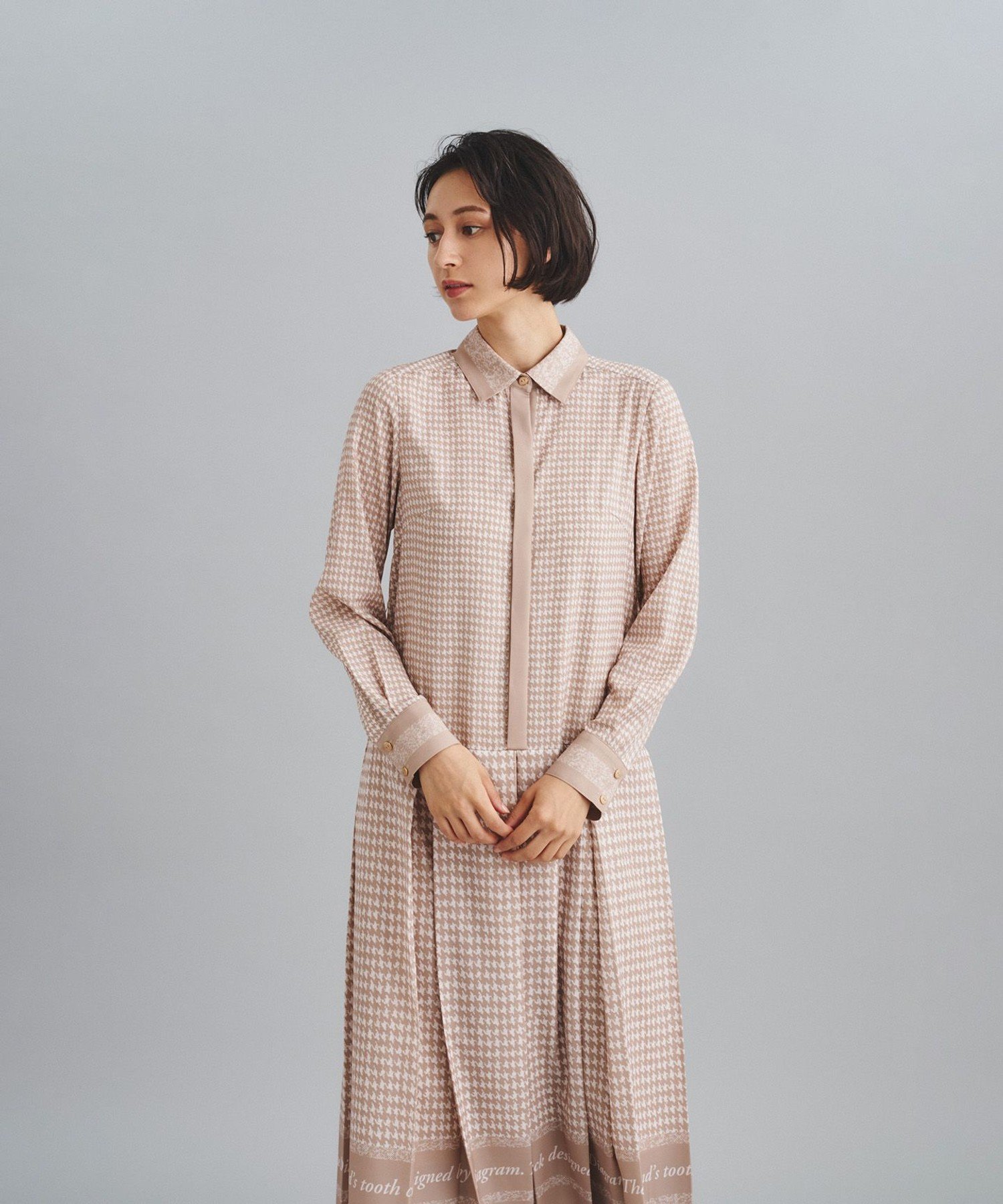 SALE／60%OFF】GRACE CONTINENTAL ハウンドトゥースプリントワンピース