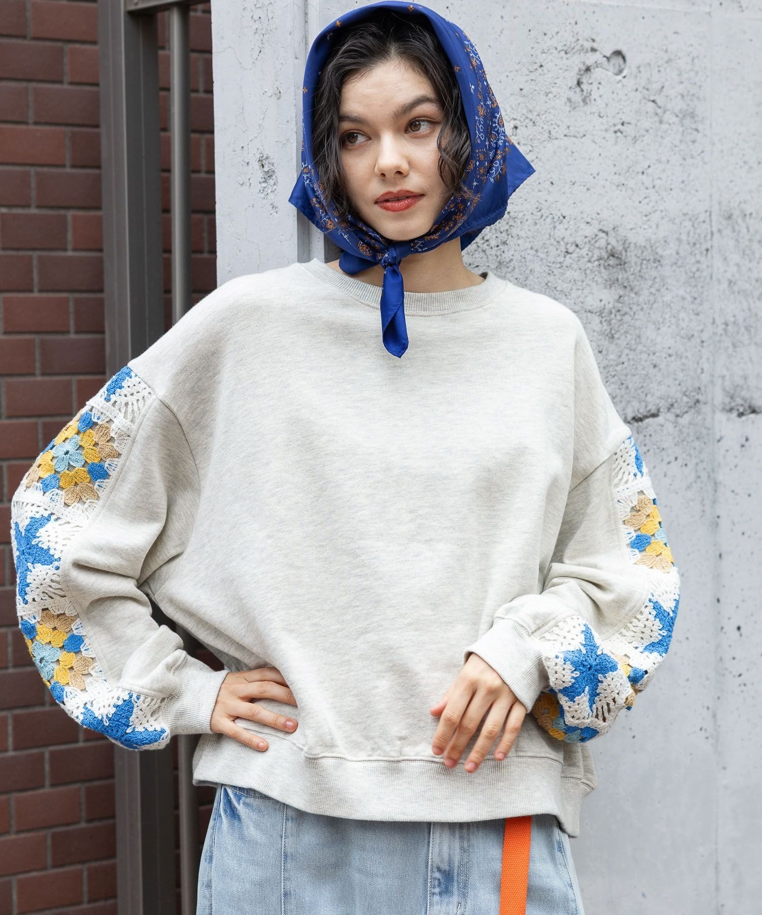 niko and ... クロシェコンビプルオーバー ニコアンド トップス 