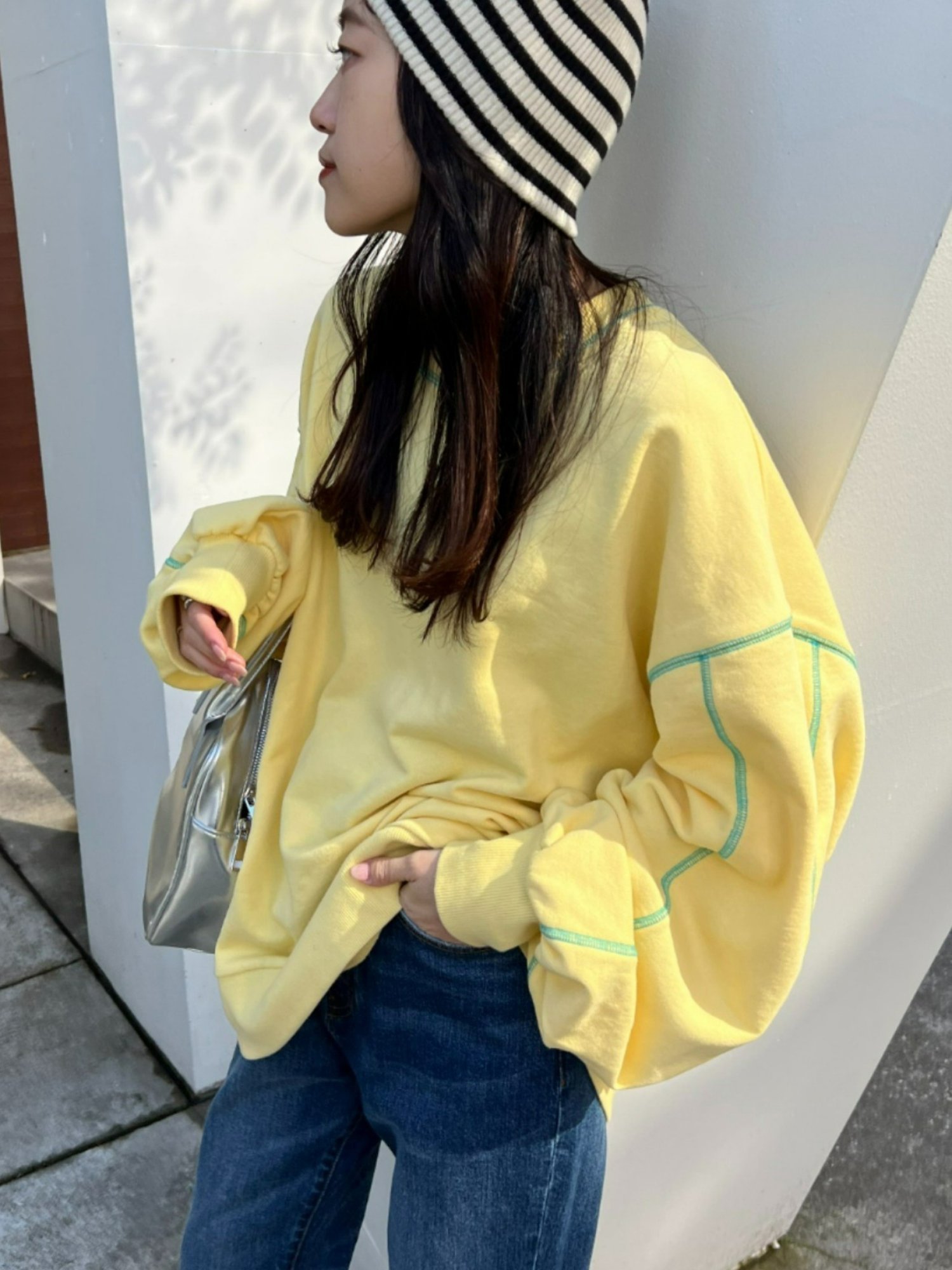 送料無料 通販 激安 CIAOPANIC 【HELLO.SANFRANCISCO】配色ステッチオーバー TYPY Clothing