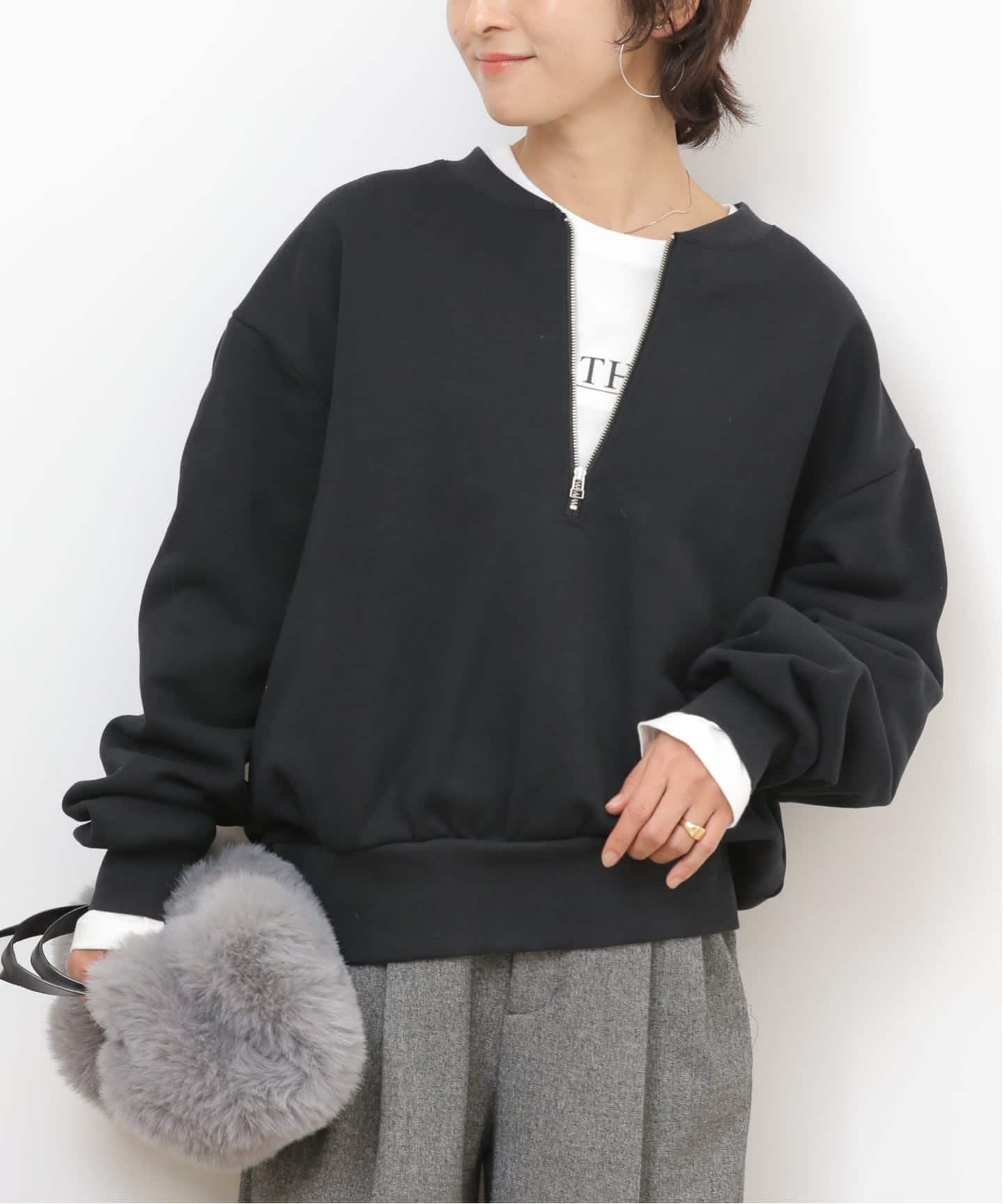 楽天市場】《WEB限定》ハーフジップノーカラースウェット JOURNAL