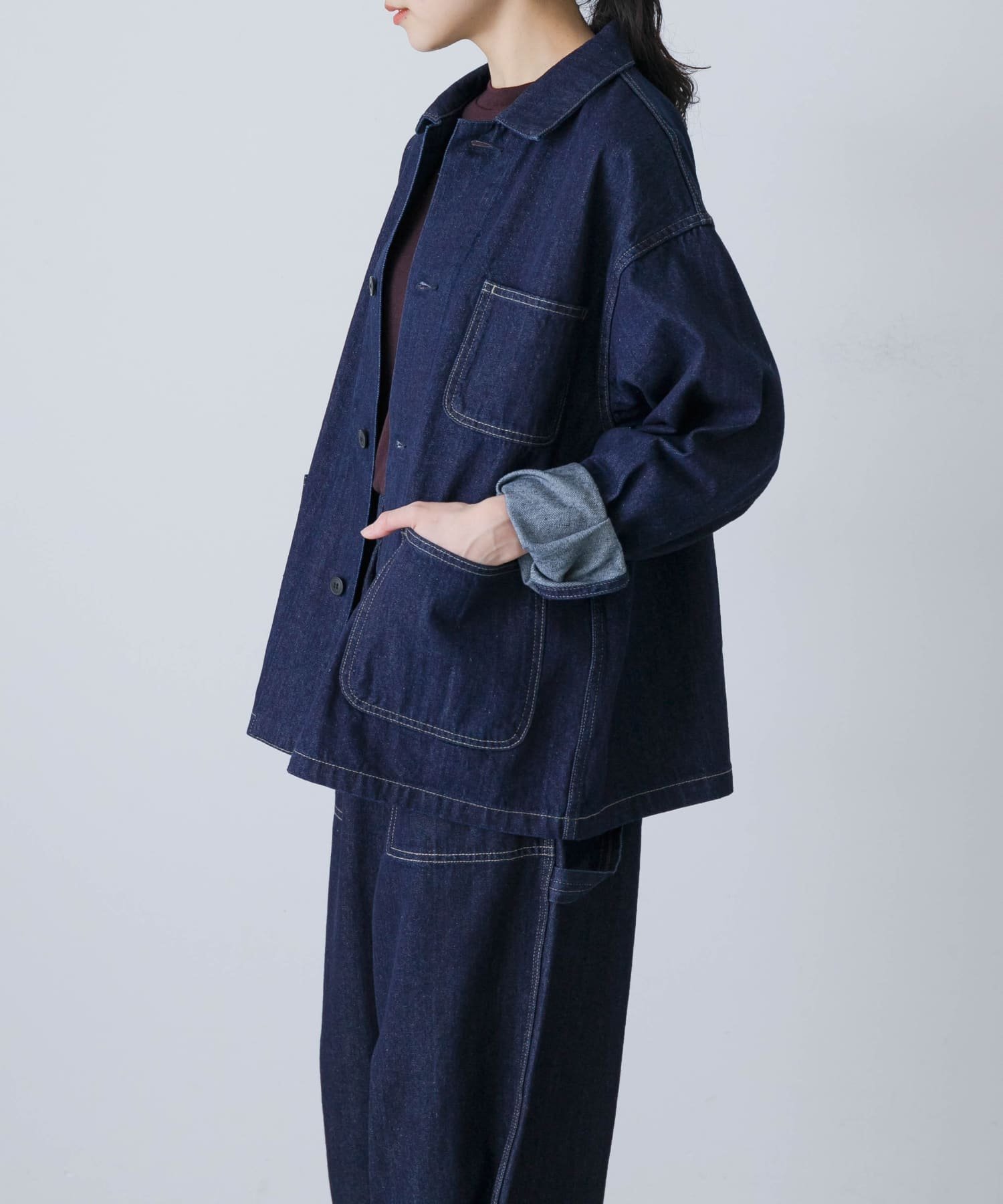 空 クウ KU カバーオール スラブデニム 5POCKETS ku514207 楽天市場】空 クウ KU カバーオール スラブデニム 5POCKETS KU514207