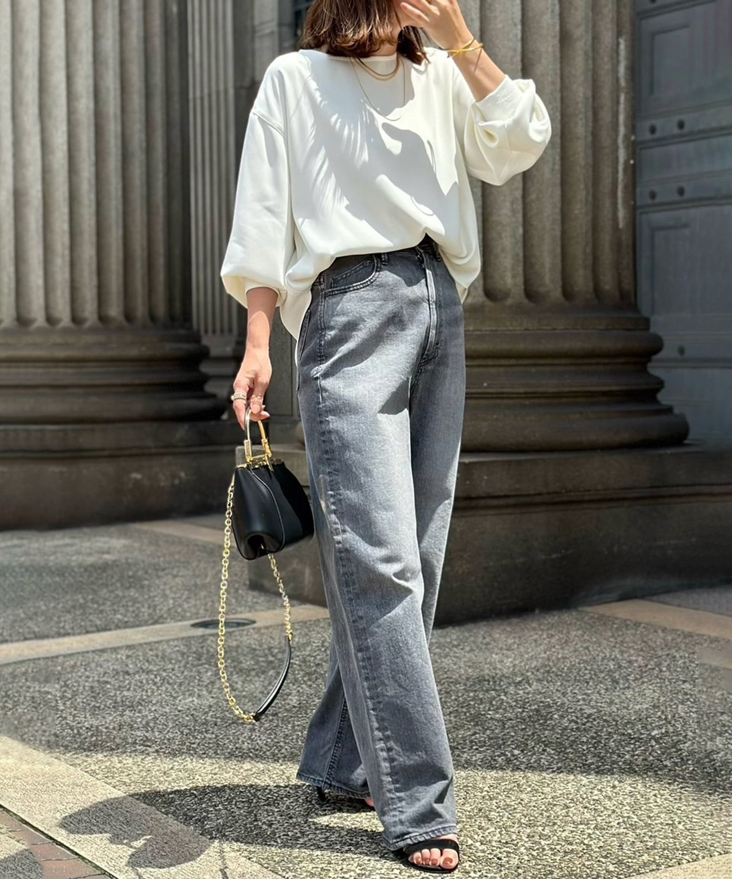 Emma Taylor 【再入荷!】バックジップロングスリーブTブラウス 