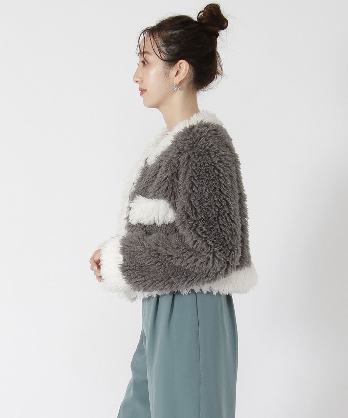 SALE／40%OFF】REDYAZEL 配色プードルボアブルゾン レディアゼル