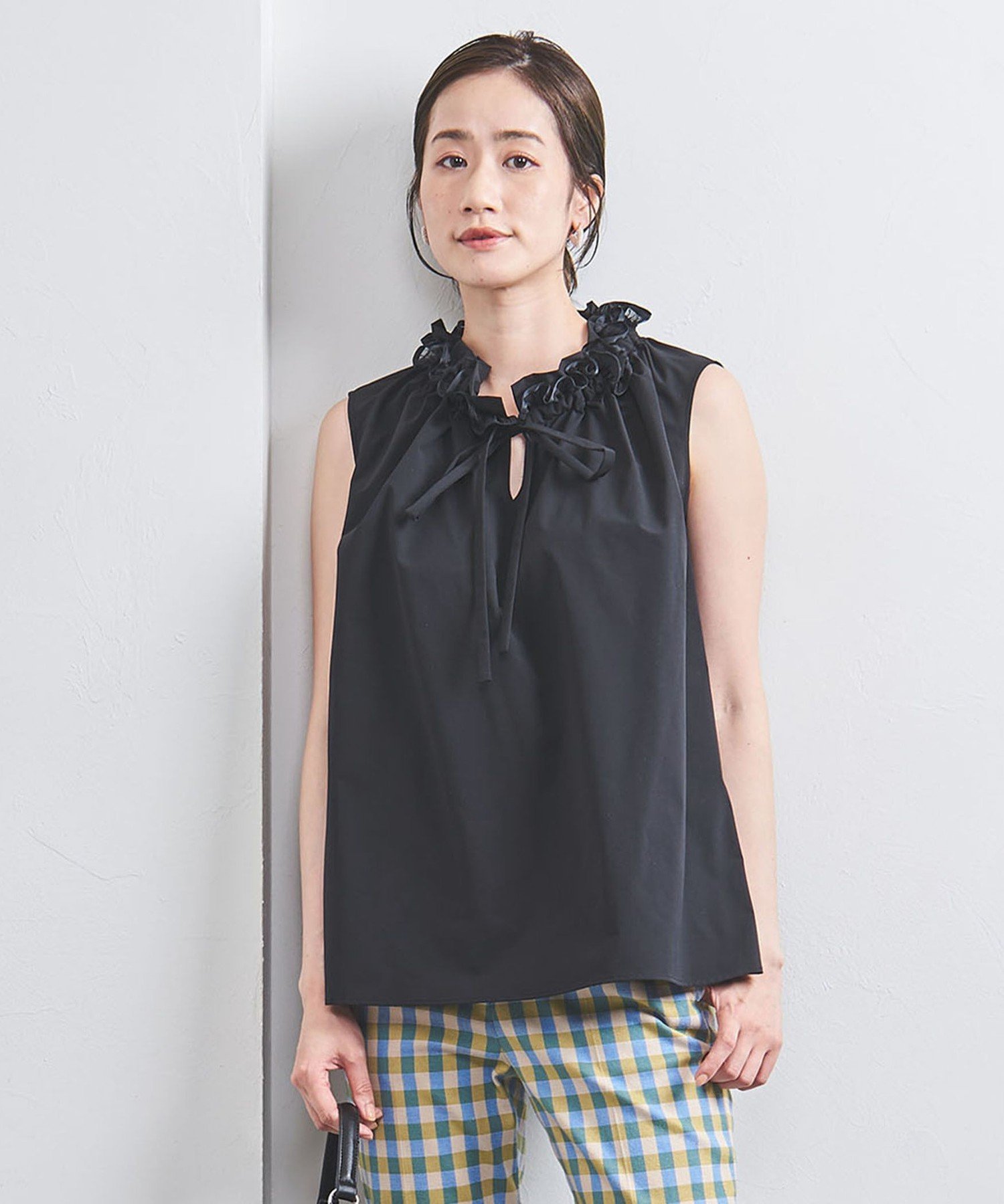 UNITED ARROWS ネイビーフリルノースリーブベスト UNITED ARROWS フリルノースリーブベスト UNITED ARROWS