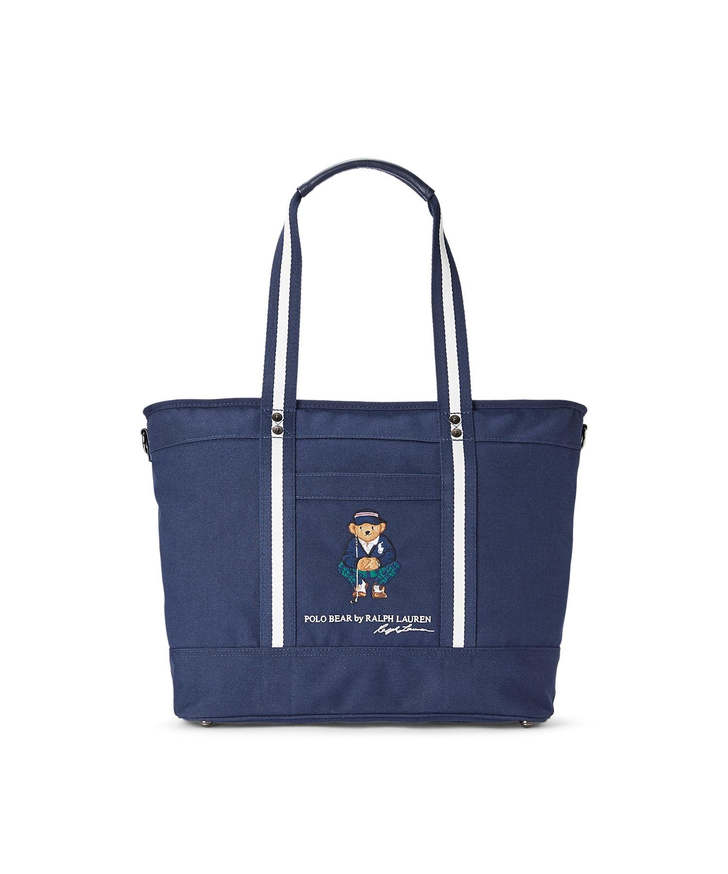関税,送料無料 Polo Ralph Lauren ポロベア デニムトートバッグ POLO R.LAUREN] ポロラルフローレン トートバッグ デニム (POLO