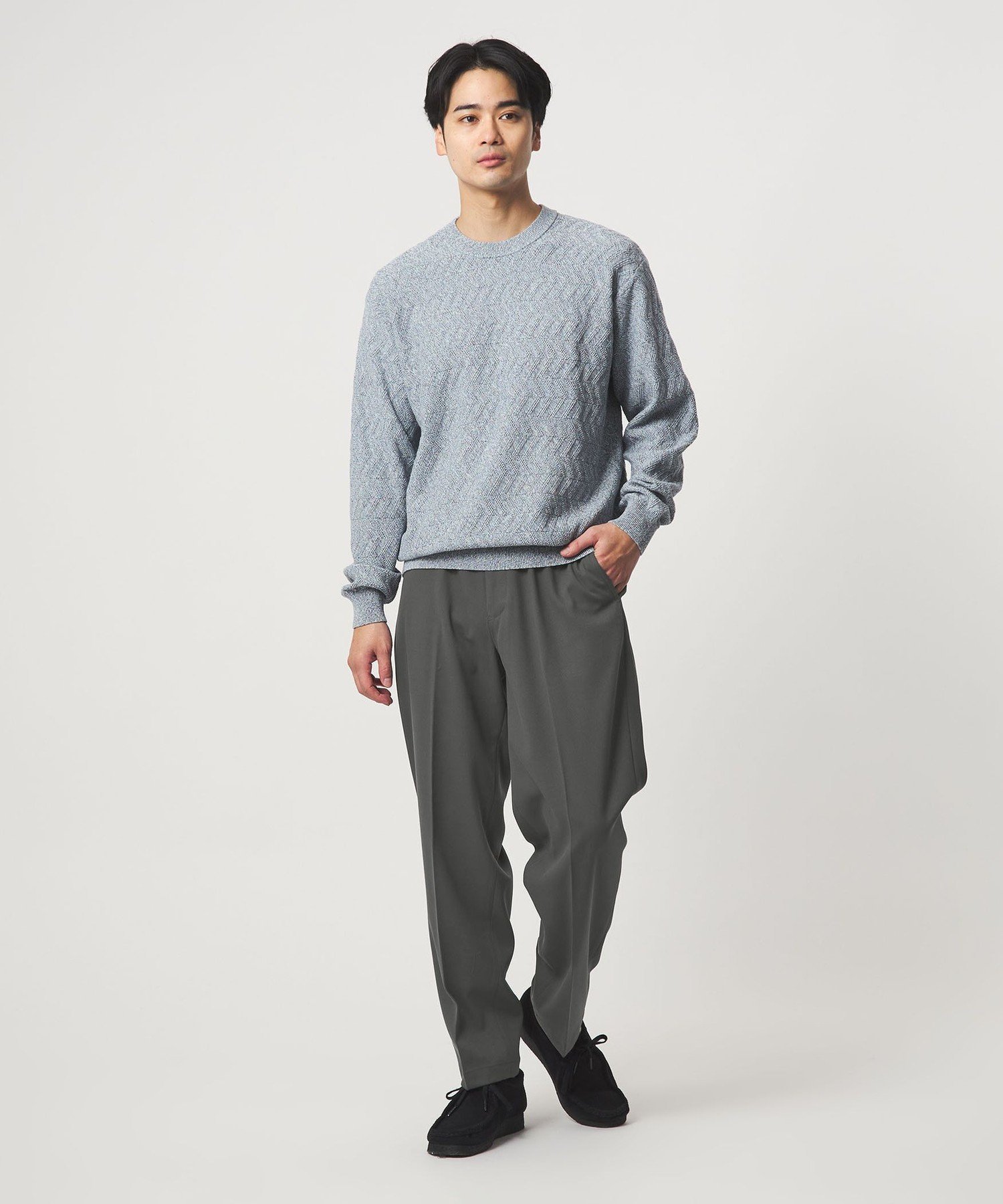 ✨美品✨ ユナイテッドアローズ スーツ ドライイージーパンツ ストレッチ グレー JUST fit ドライ 2P イージー パンツ ―ストレッチ・吸水速乾―