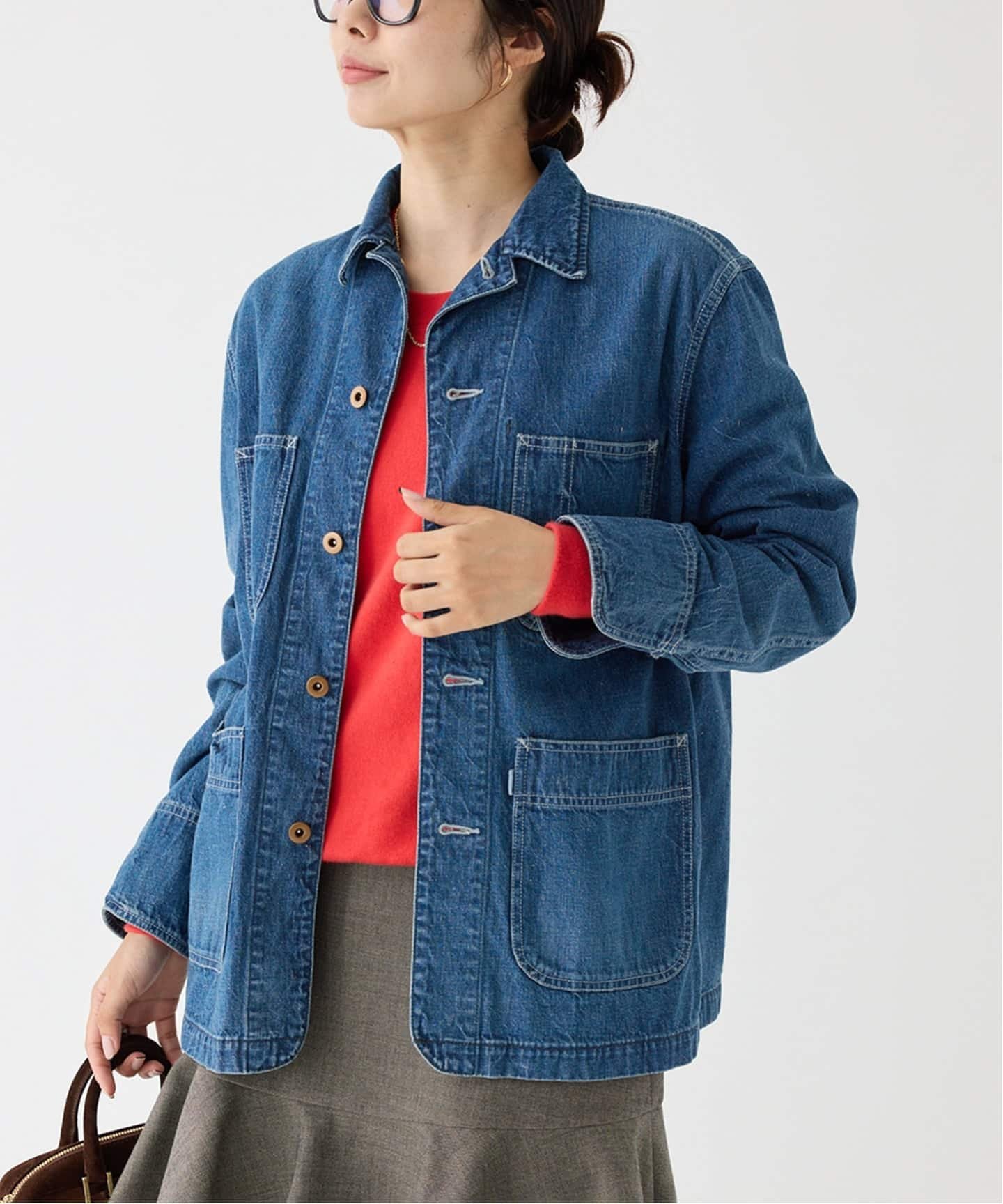 楽天市場】L'ATELIER DENIME D'IENA/リメイクタックデニムブルゾン L