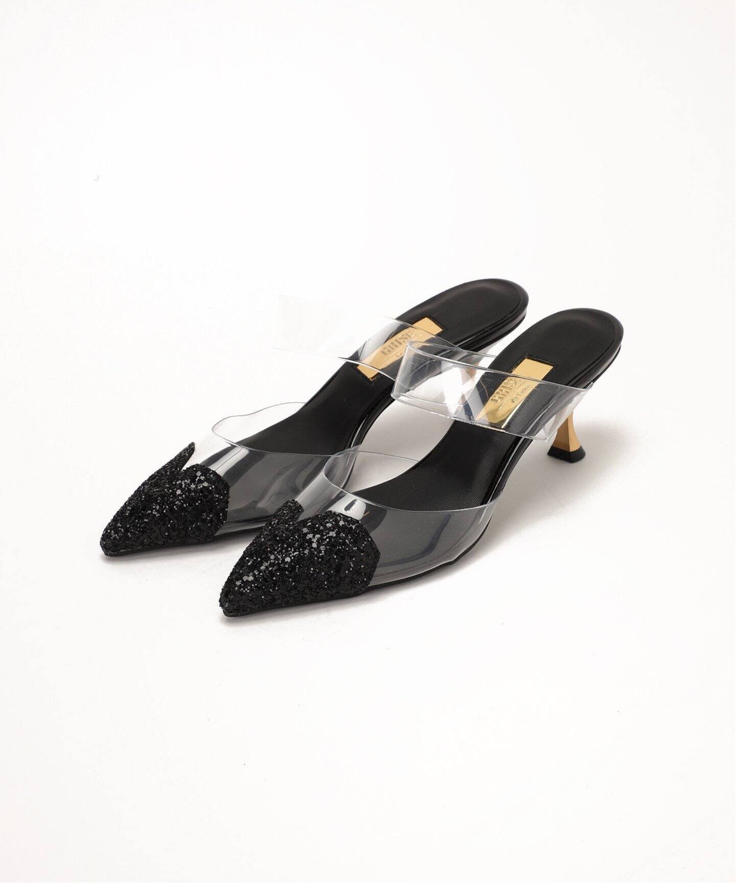 SALE／30%OFF】Le Talon GRISE 6cmポインテッドハートモチーフミュール 