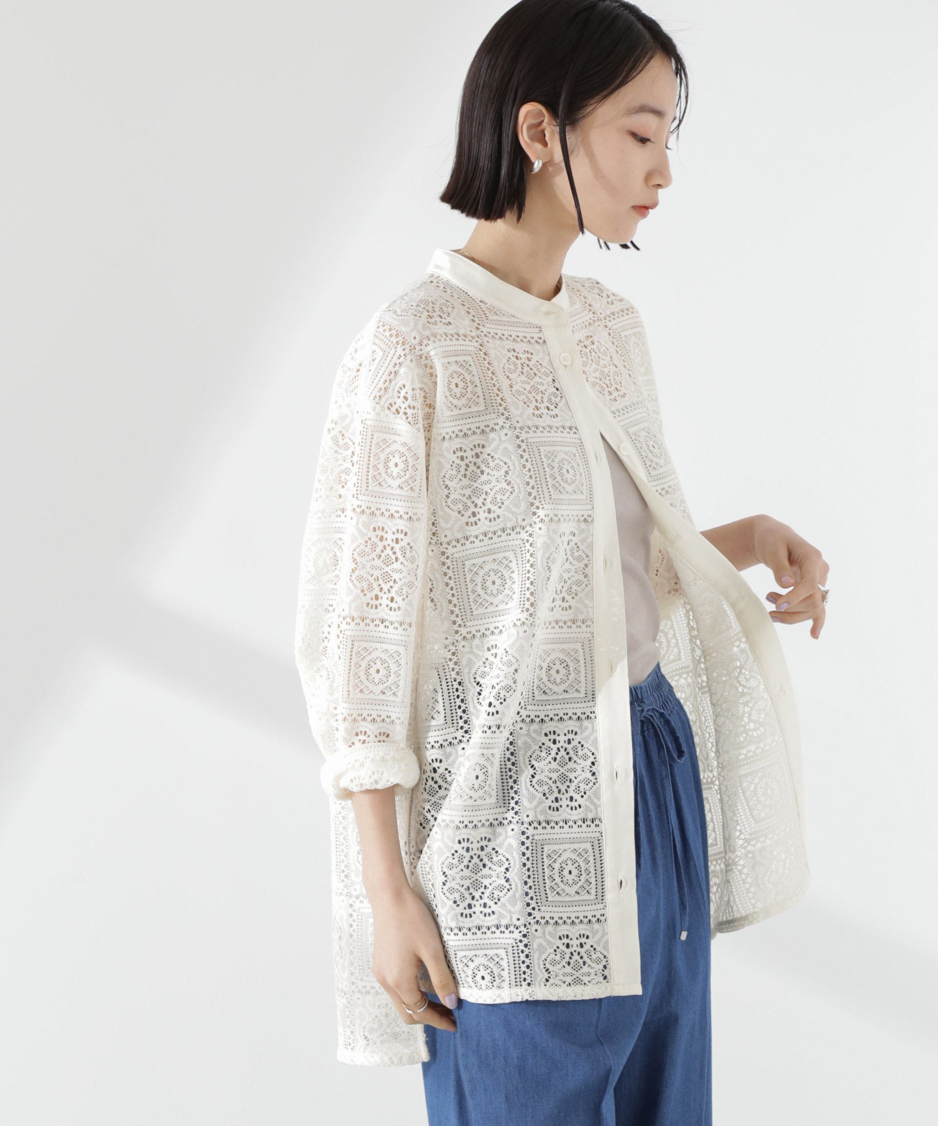 quaranciel:〈手洗い可能〉リラックス ナロー シャツ 2 セール】 quaranciel:〈手洗い可能〉リラックス ナロー シャツ 2