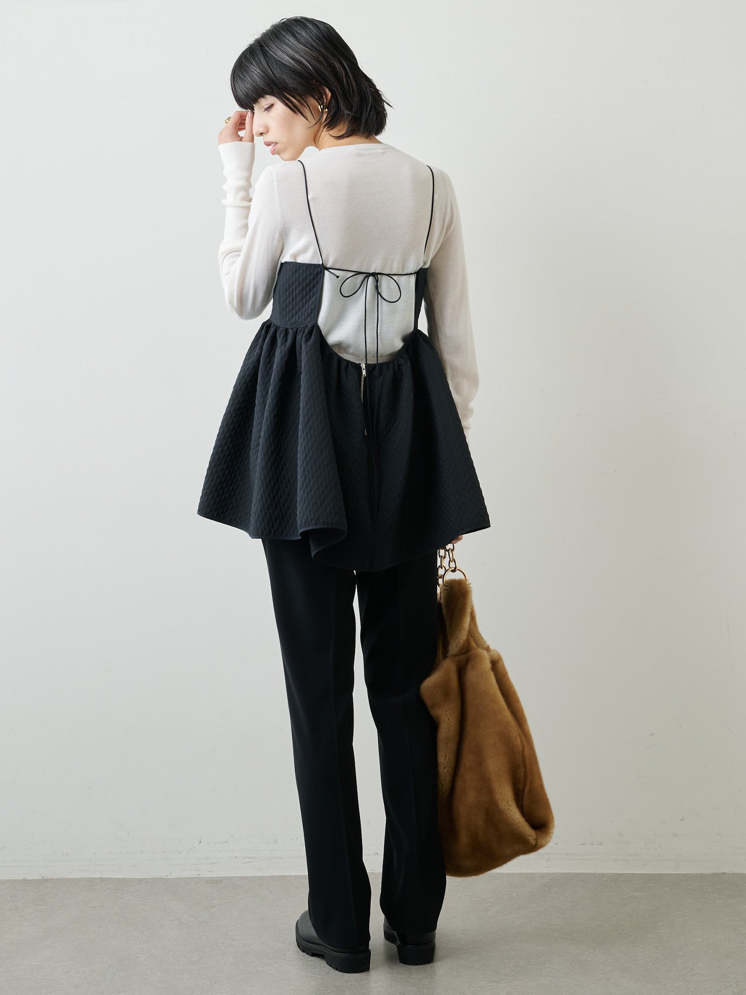 Whim Gazette ジャガードキャミブラウス ウィム ガゼット トップス 