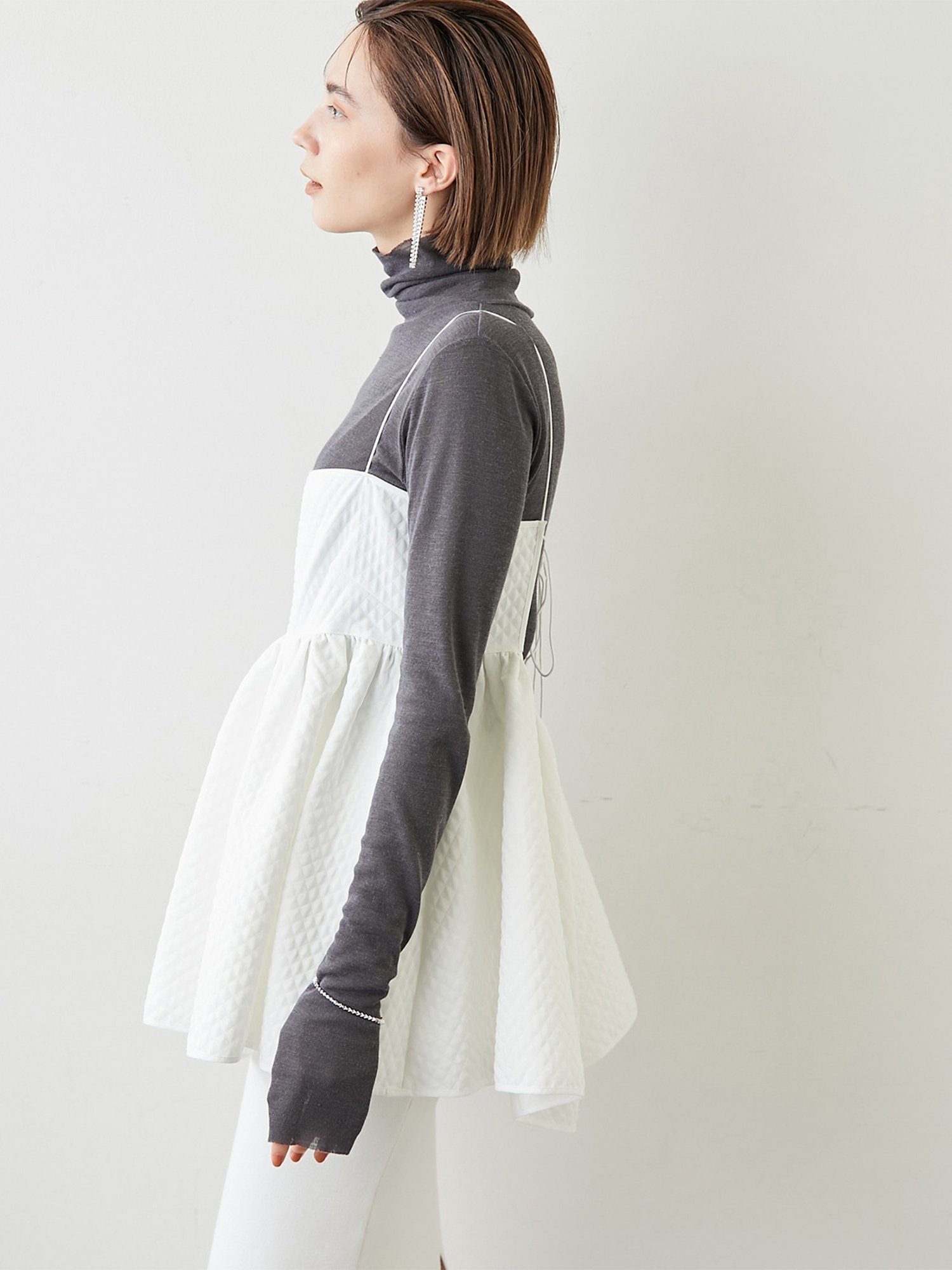 Whim Gazette ジャガードキャミブラウス ウィム ガゼット トップス 