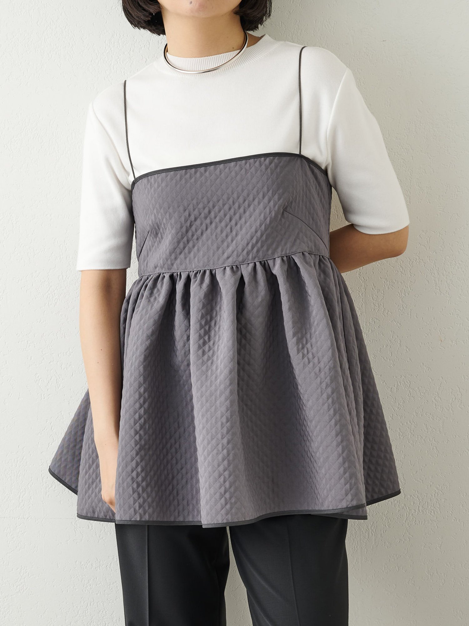 Whim Gazette ジャガードキャミブラウス ウィム ガゼット トップス 