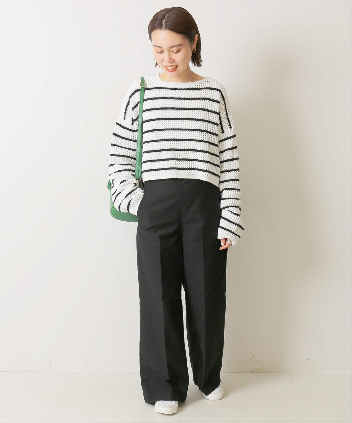 新品　Spick & Span ボーダークロッシェパンツ Spick and Span ボーダークロッシェパンツ