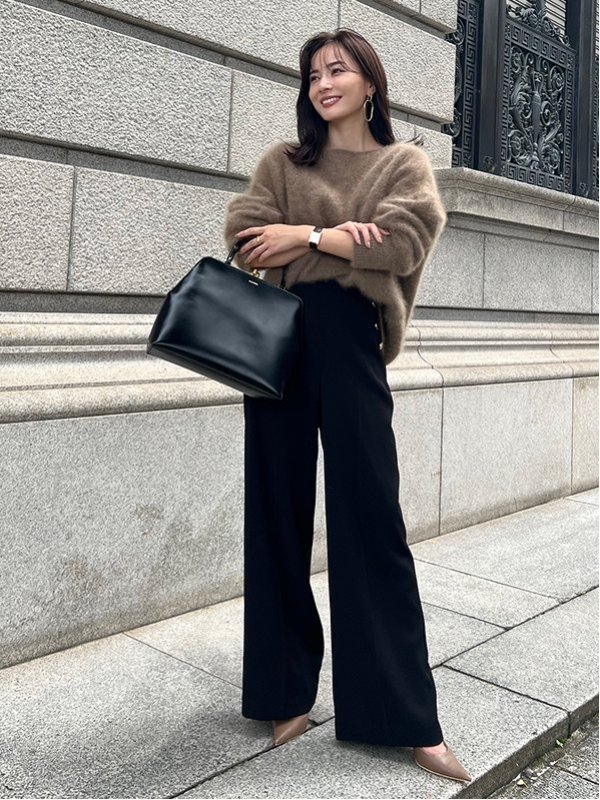 anuans ラクーンボートネックニットプルオーバー アニュアンス