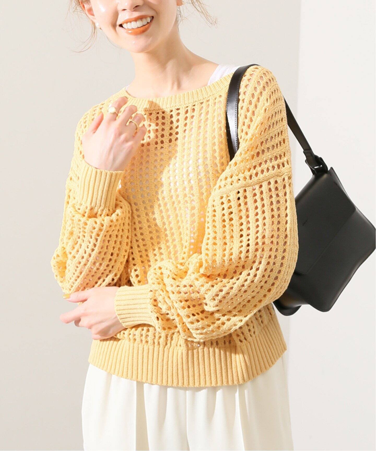 SALE／30%OFF】SLOBE IENA 5Gメッシュ編みニットプルオーバー